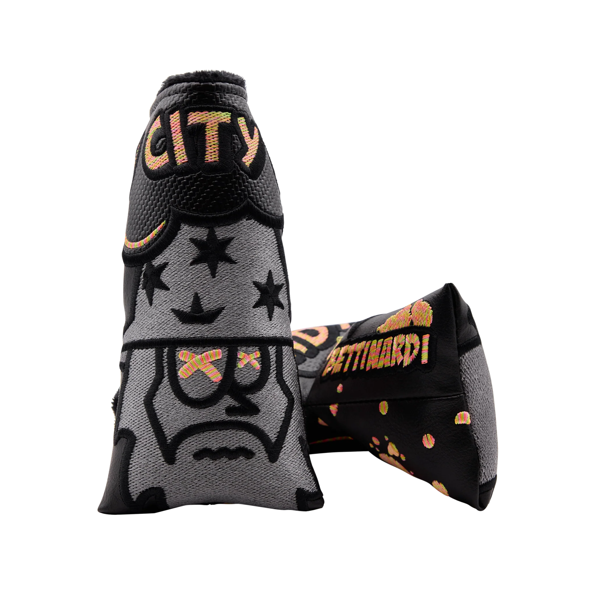 2025 Social Black Rainbow Sour Face Wizard Blade Putter Headcover