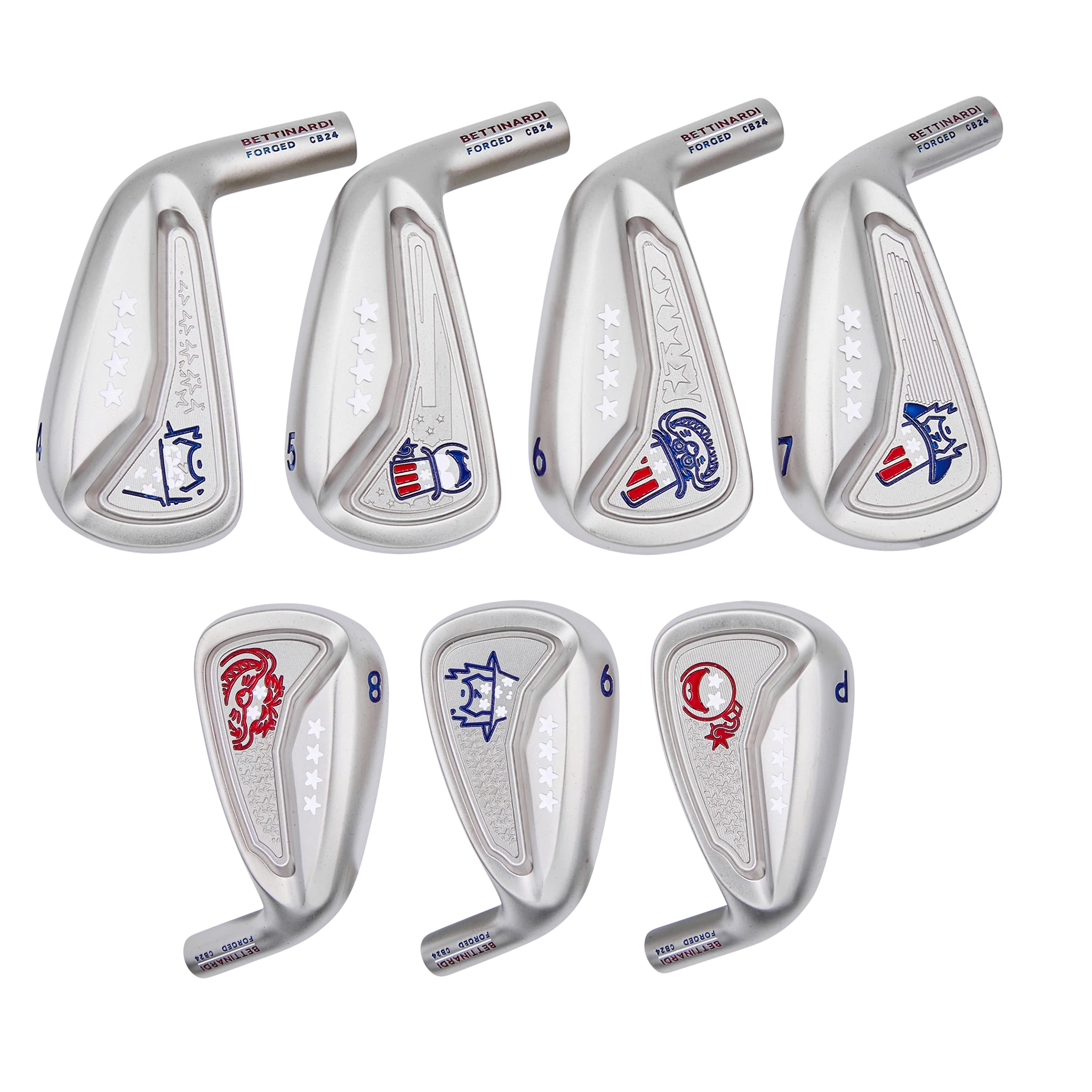 4th of July Multi Icon Satin Nickel CB24 Iron Set (4-PW)