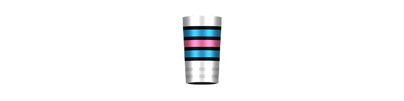 Aqua Blue and Pink Ferrules Set