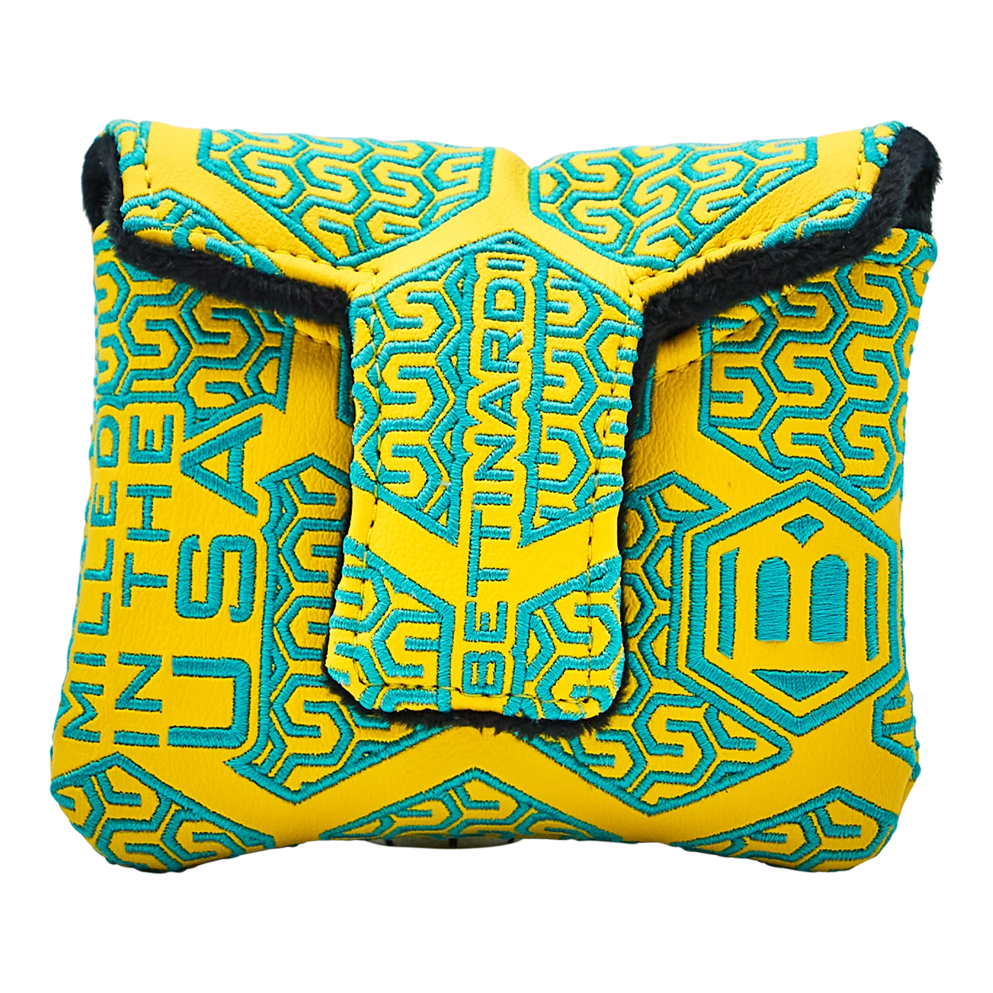 Bettinardi Chain Hex Headcover Mallet (Yellow & Teal) - Image 2