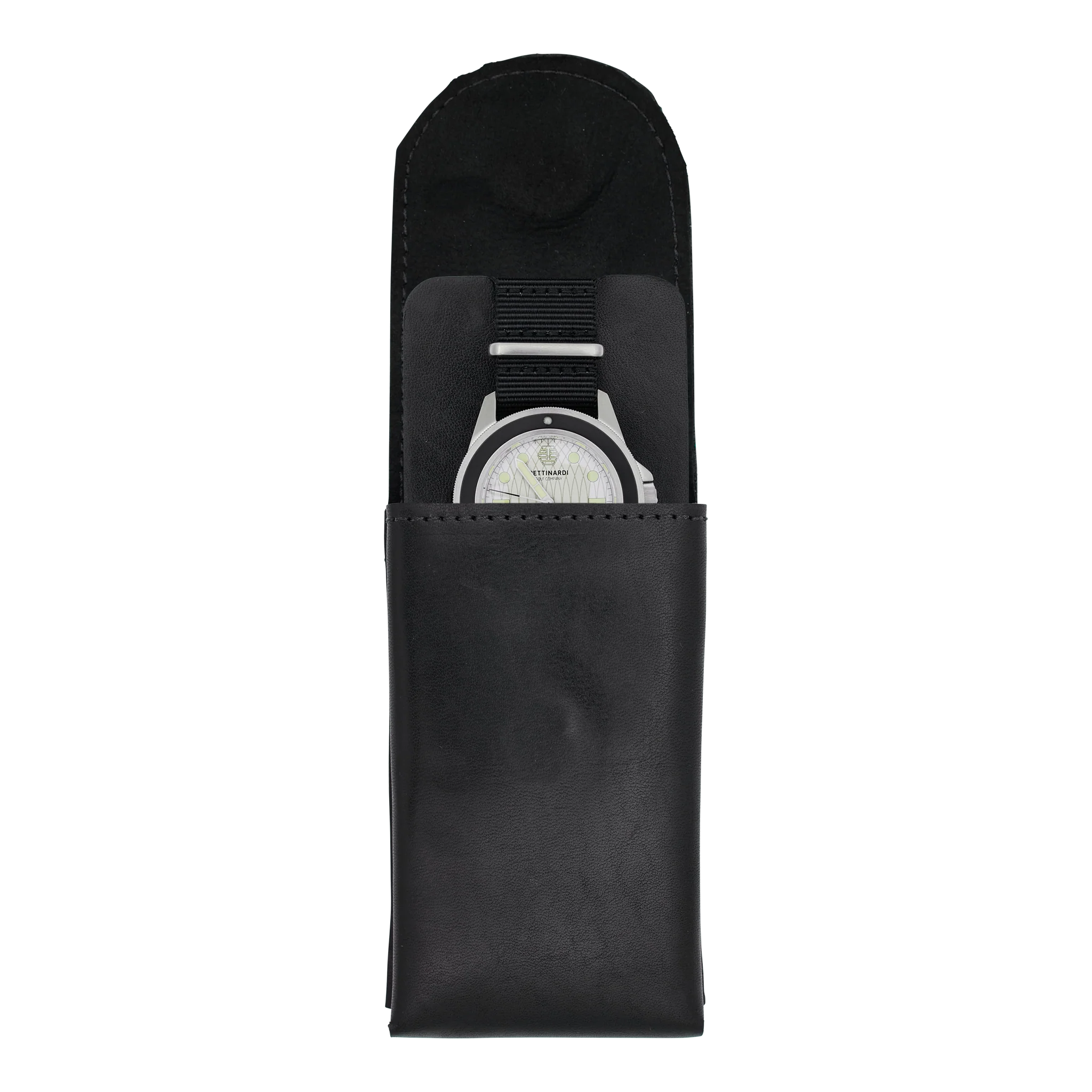 Bettinardi Genuine Leather Nero Watch Pouch - Image 3