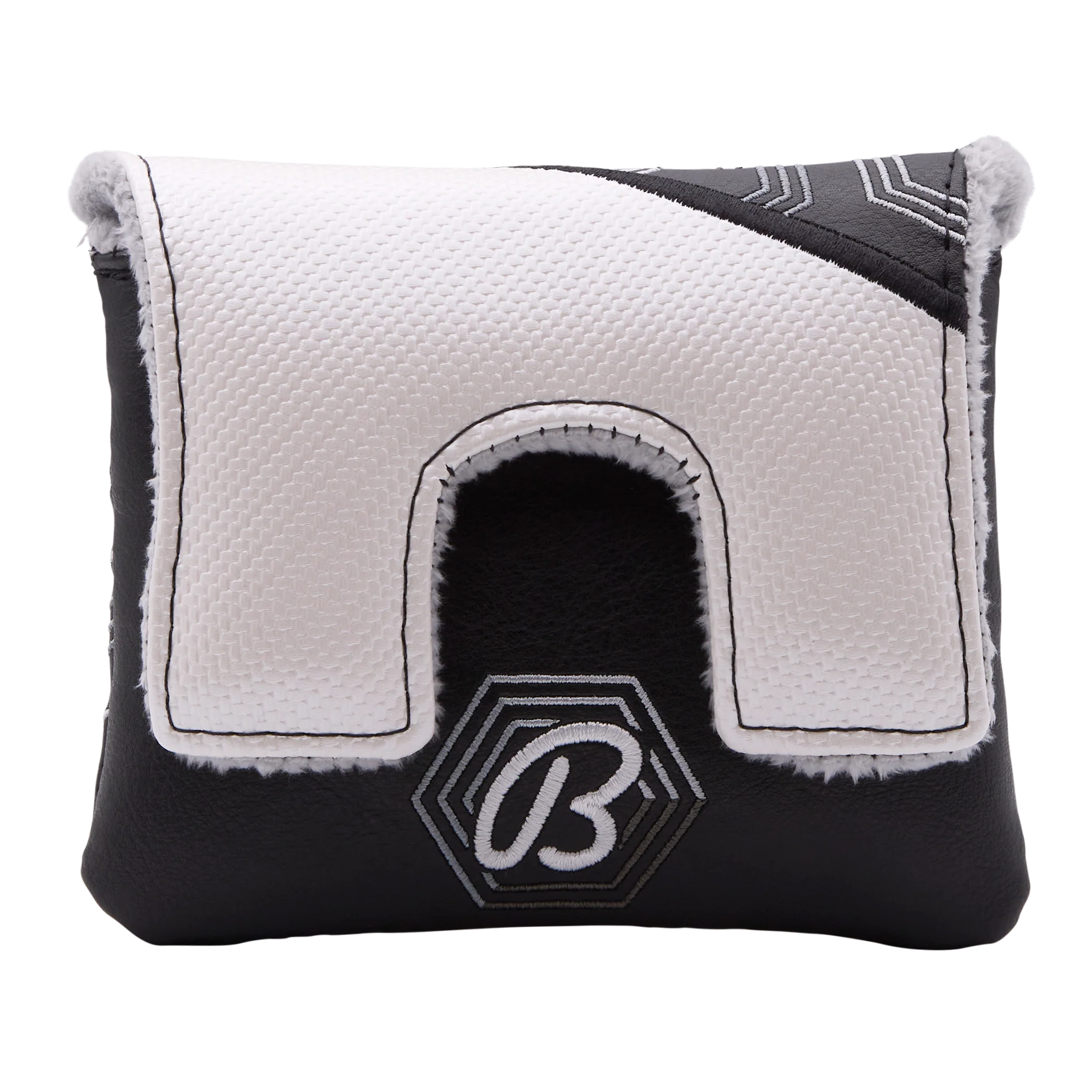 Bettinardi Geometric Center-Shafted Mallet Putter Headcover (Black/White) - Image 2