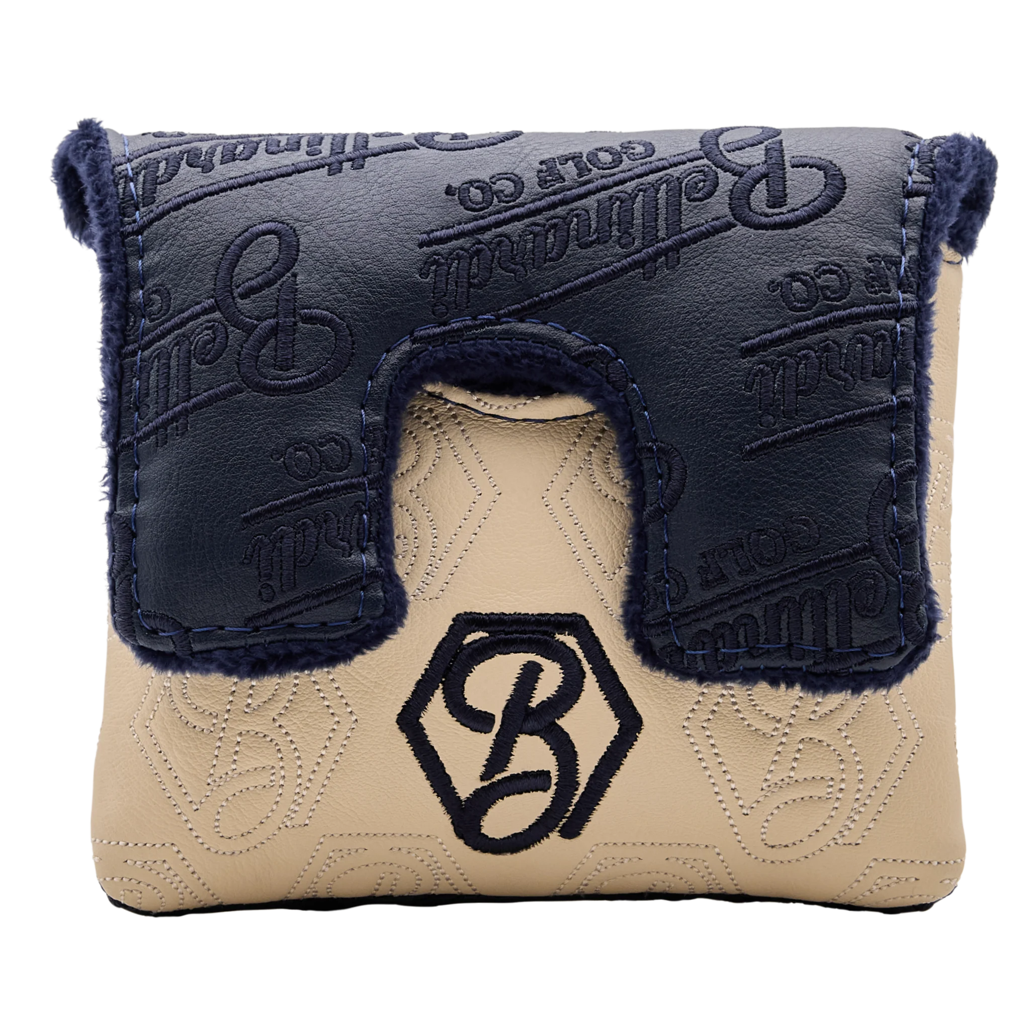 Bettinardi Golf Co. Script Center Shaft Mallet Putter Headcover (Navy/Ivory) - Image 2