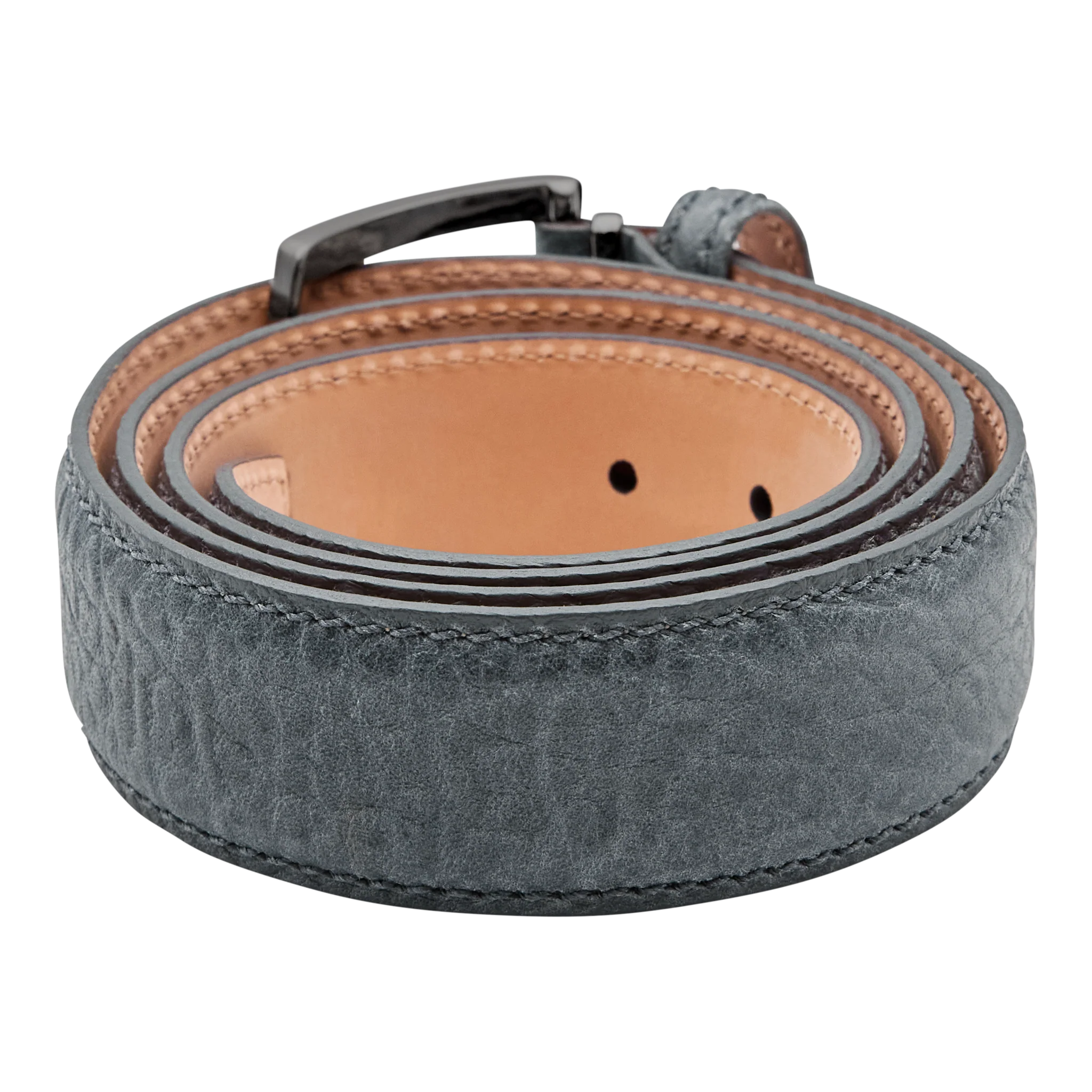 Bettinardi Handmade Genuine American Bison Leather Belt (Gray) - Image 2