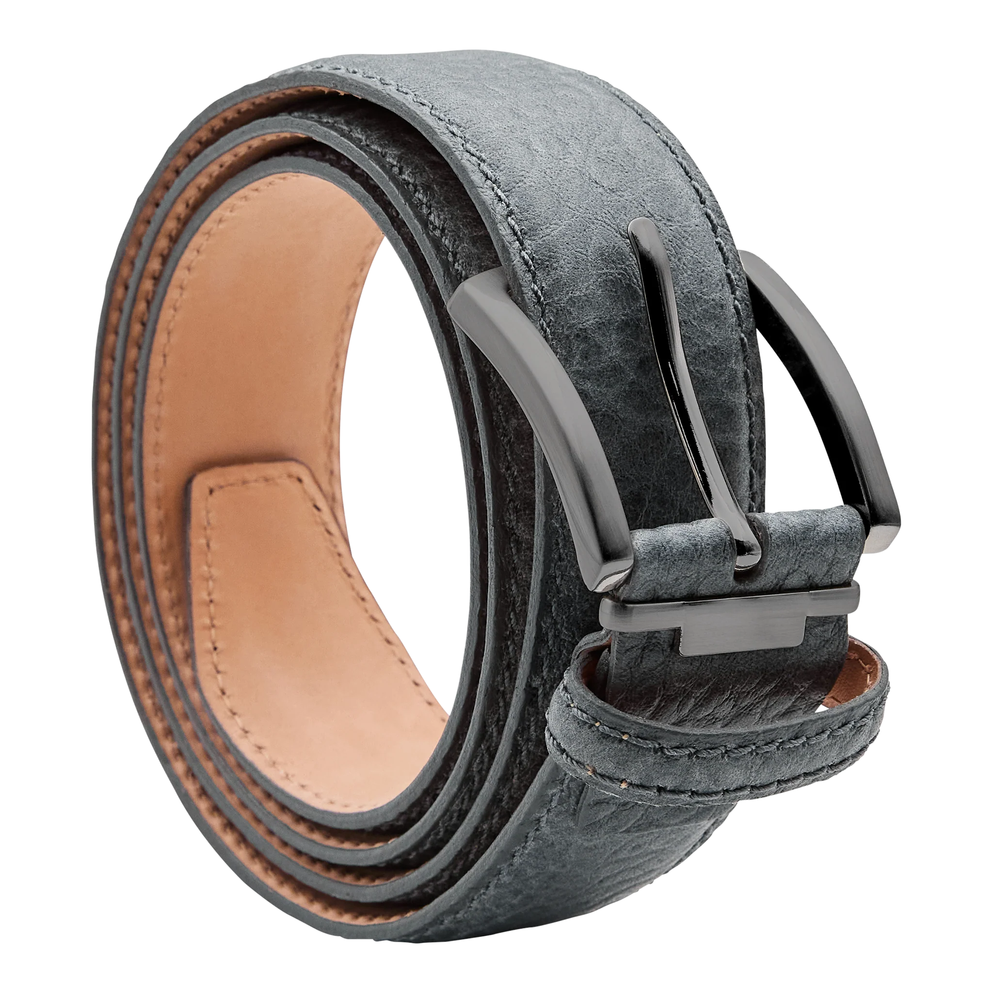Bettinardi Handmade Genuine American Bison Leather Belt (Gray) - Image 3