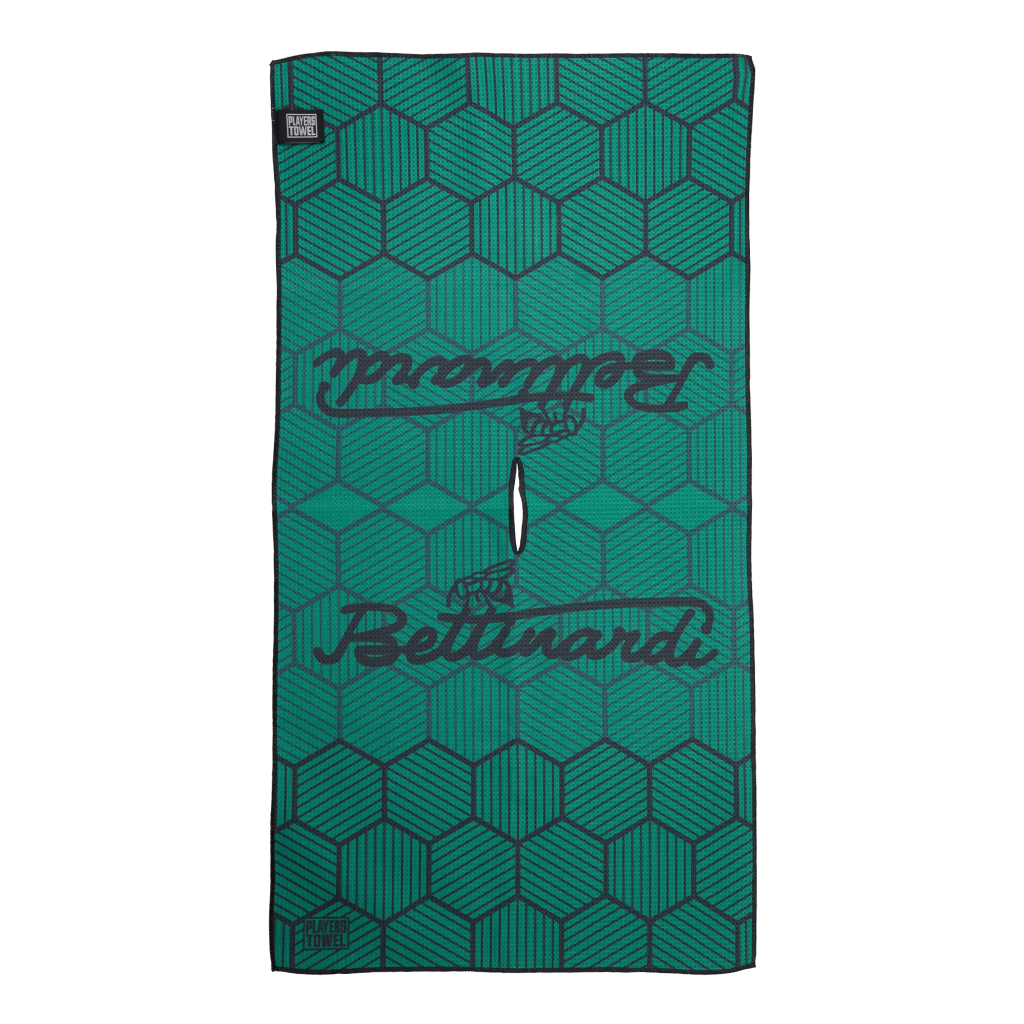 Bettinardi Script Hex B Drip Green Players Towel