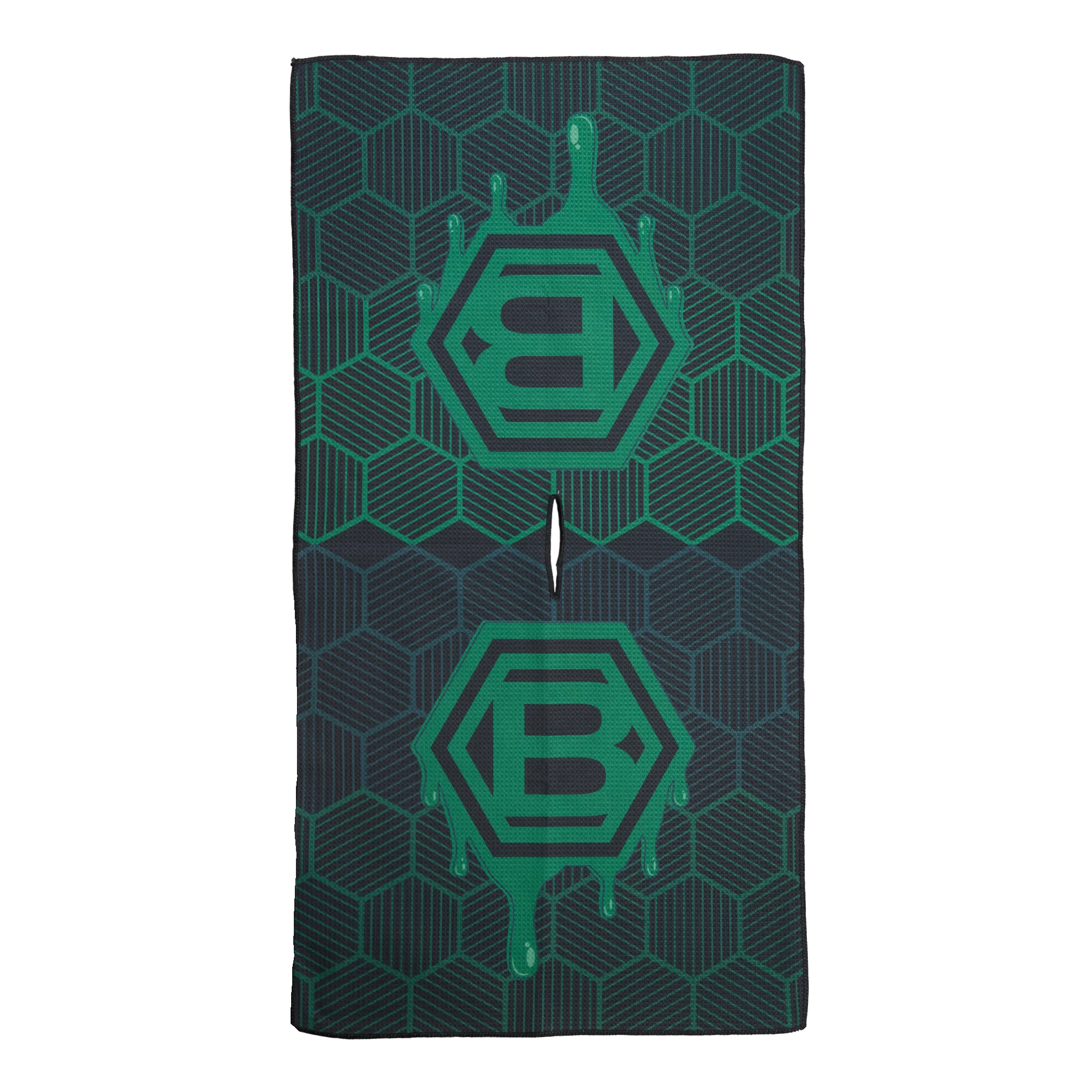 Bettinardi Script Hex B Drip Green Players Towel - Image 2