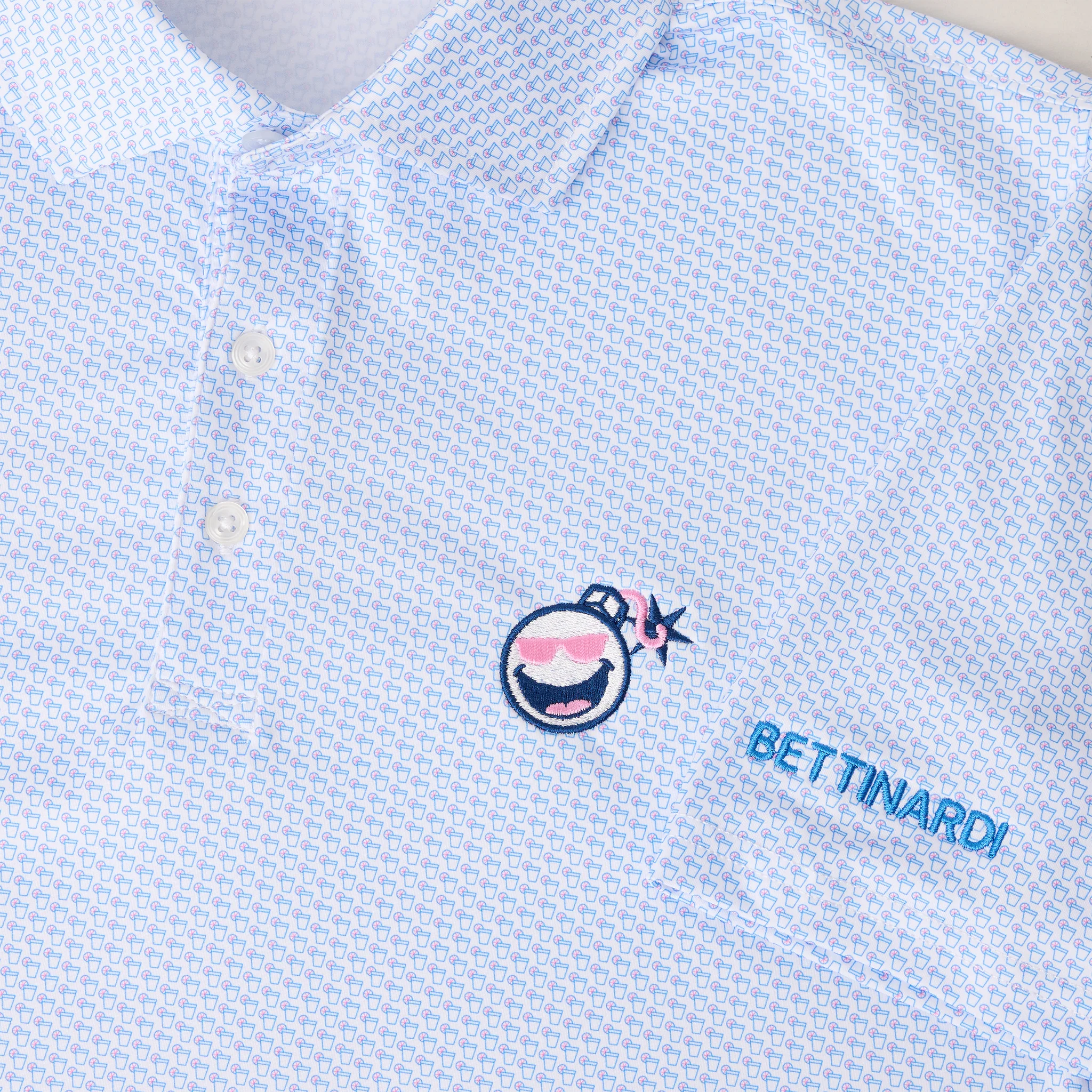 Bettinardi Holderness & Bourne Sunglasses Bomb Fulton Polo (Belmont/Horizon Blue) - Image 4