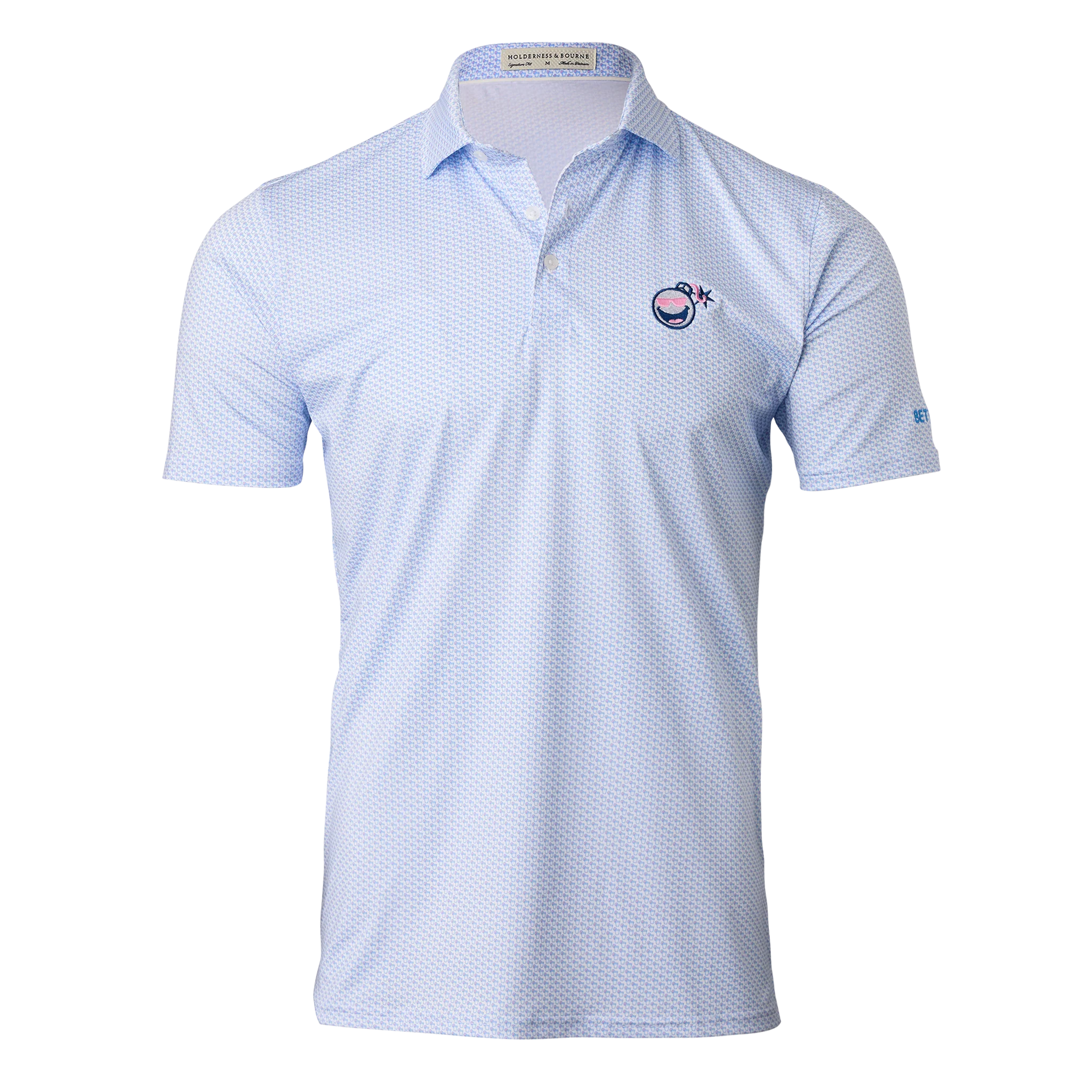 Bettinardi Holderness & Bourne Sunglasses Bomb Fulton Polo (Belmont/Horizon Blue) - Image 5