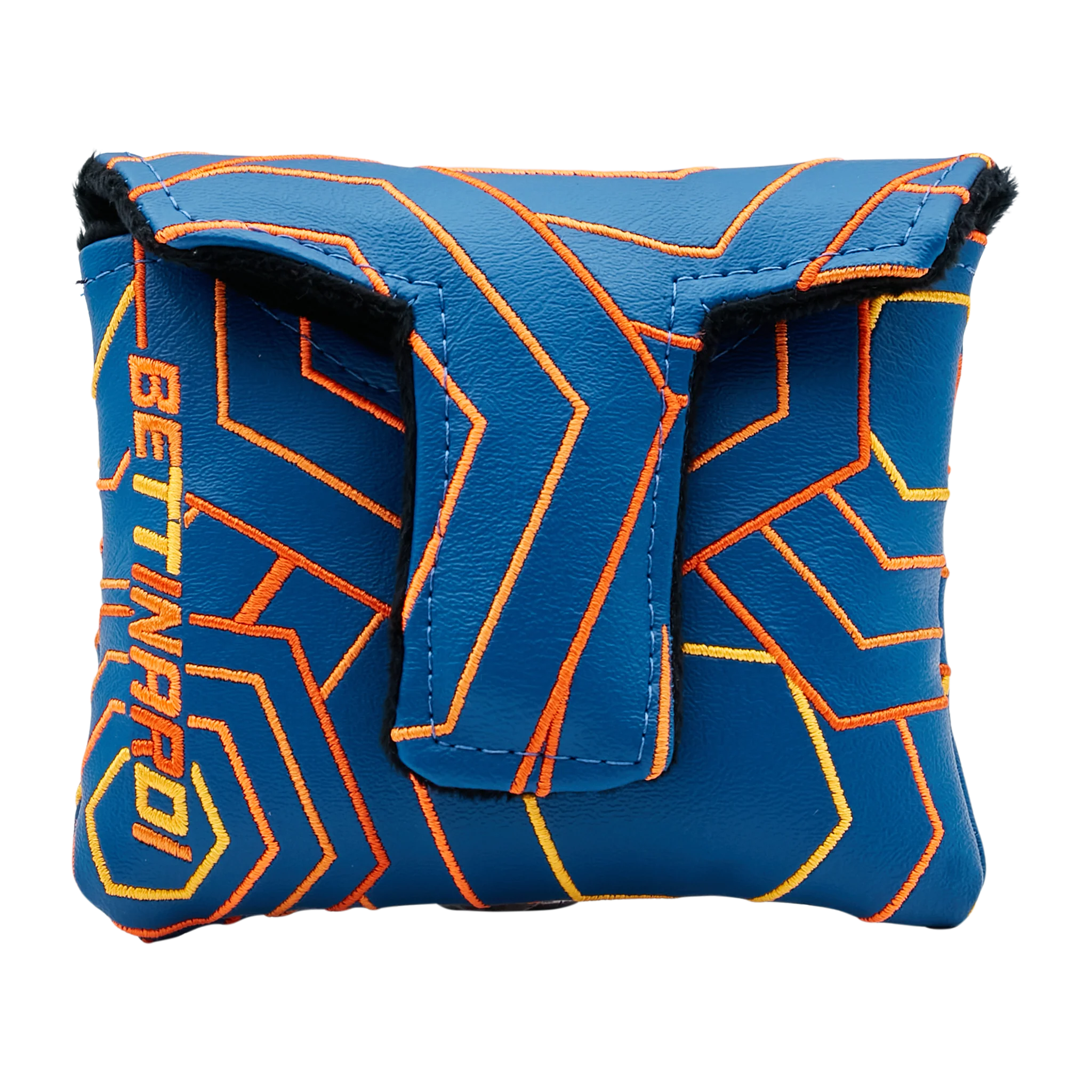 Bettinardi Orange & Blue Dilated Hexes Mallet Putter Headcover - Image 2