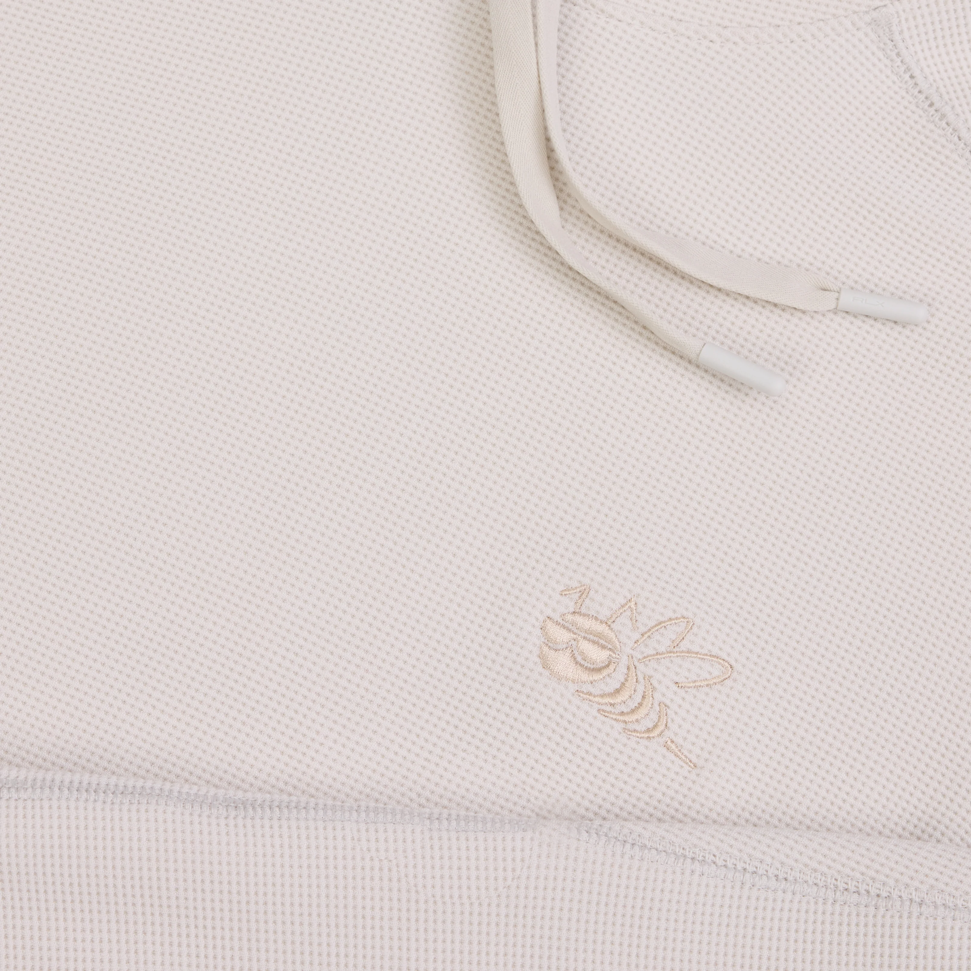 Bettinardi RLX Sunglasses Stinger Performance Waffle-Knit Hoodie (Ceramic White) - Image 4