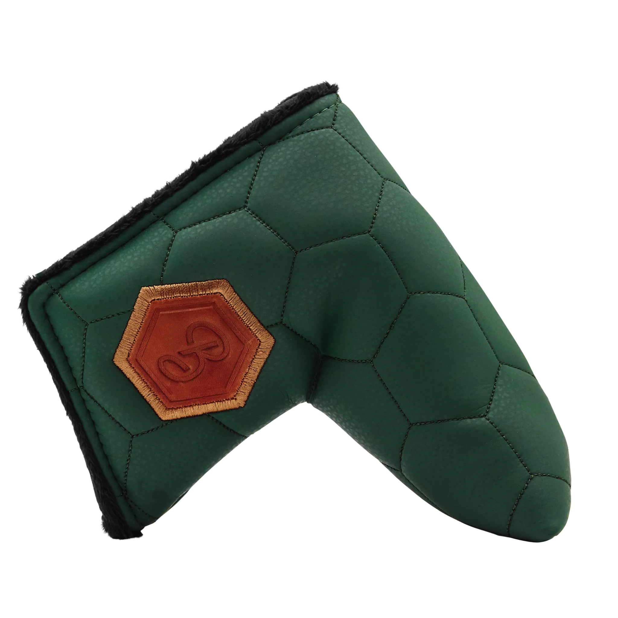 Bettinardi Script Quilted Hex Blade Headcover (Green/Tan) - Image 4