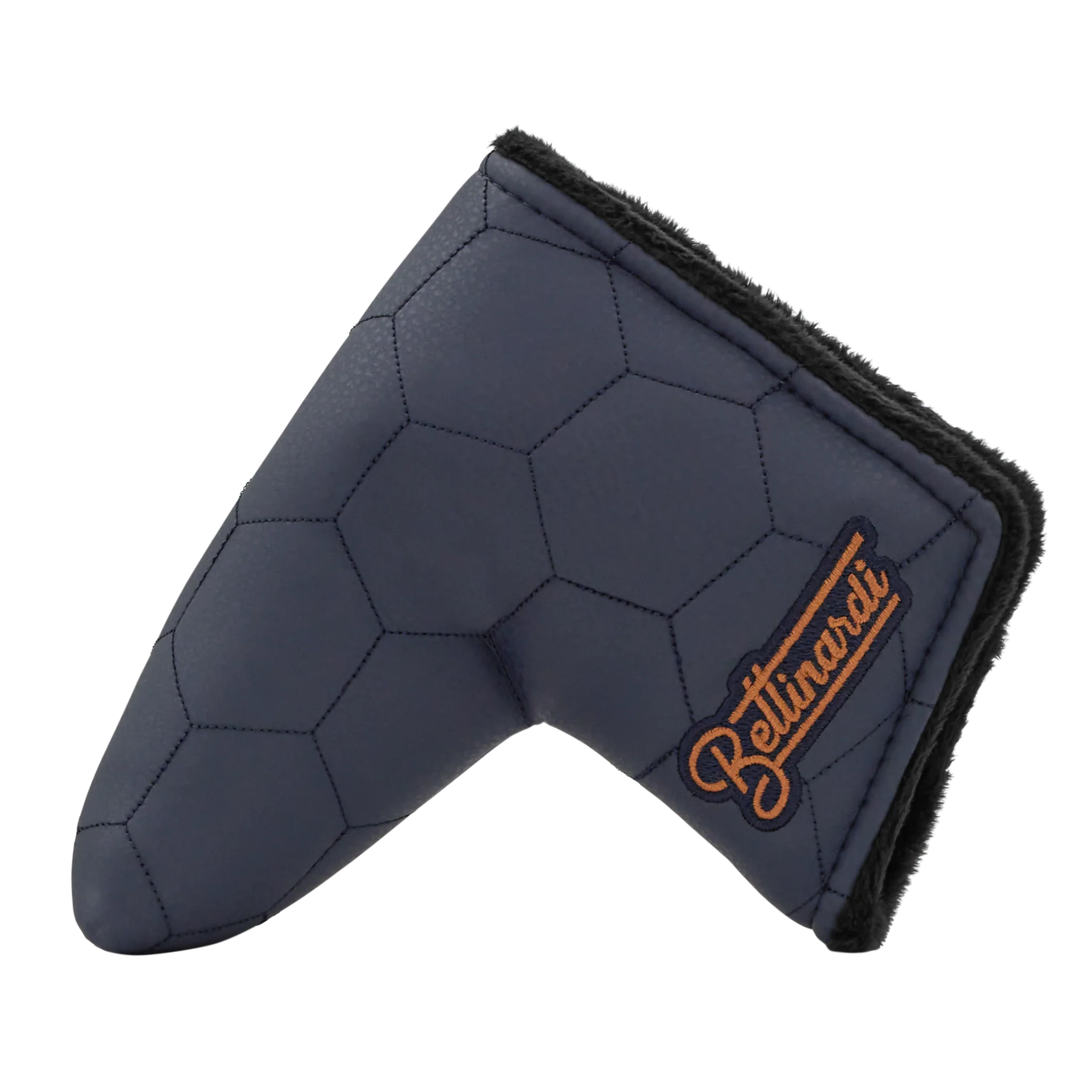 Bettinardi Script Quilted Hex Blade Headcover (Navy/Tan) - Image 2