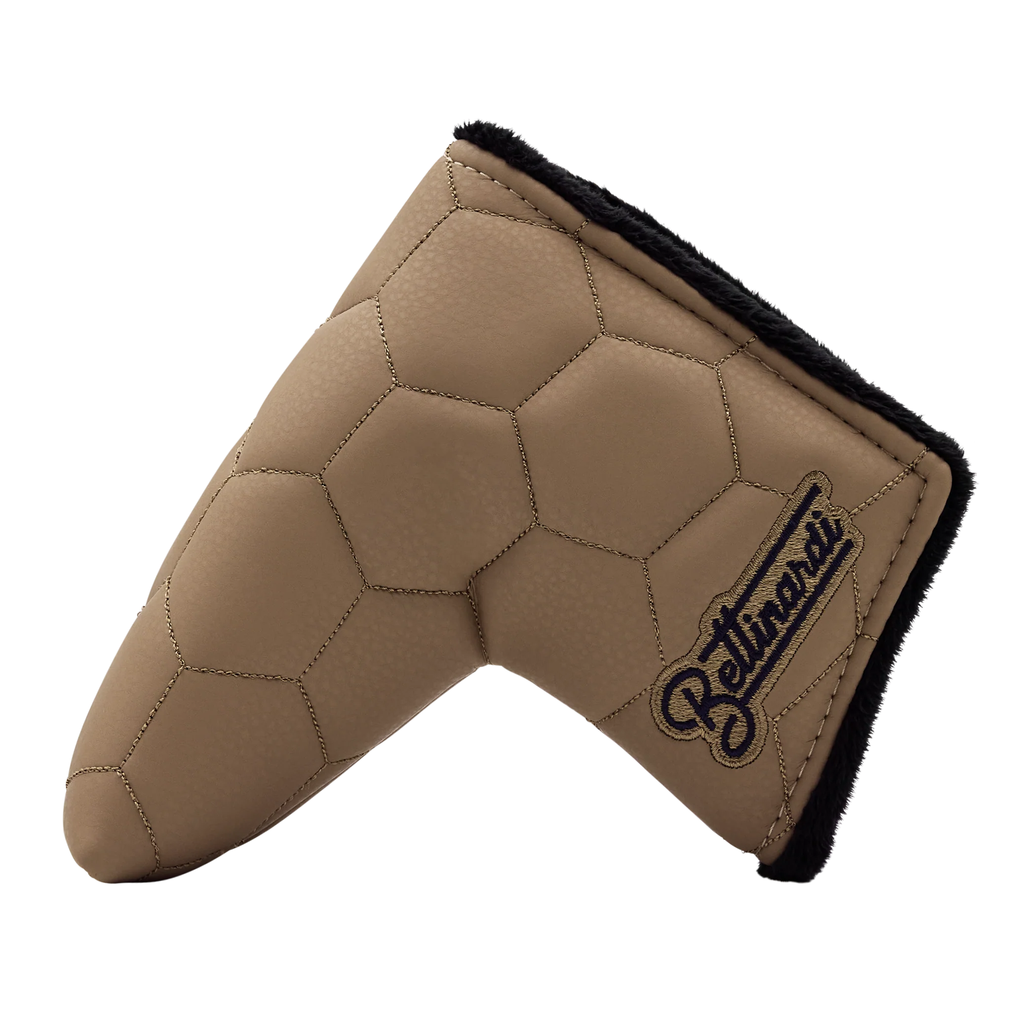 Bettinardi Script Quilted Hex Blade Headcover (Tan/Navy) - Image 2