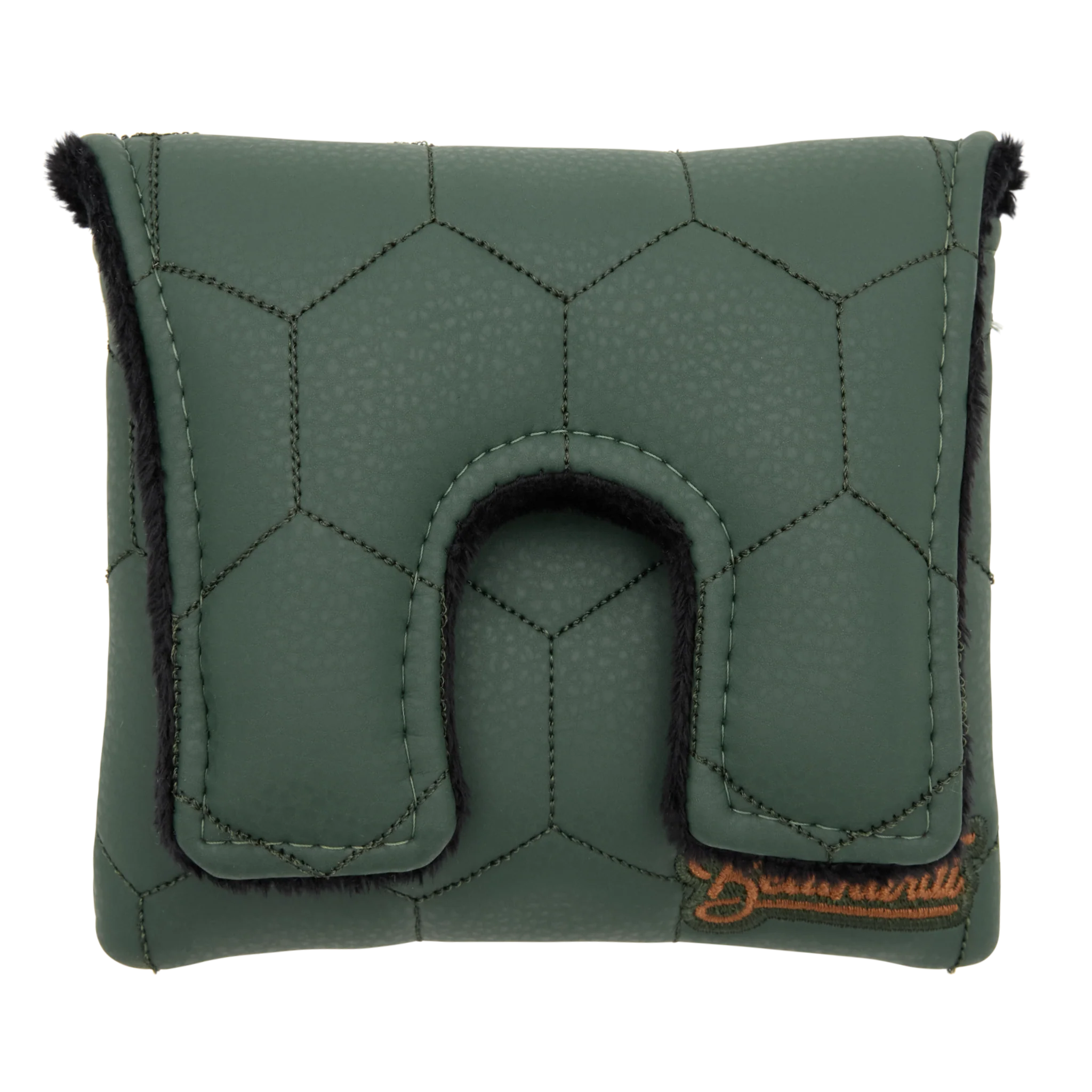 Bettinardi Script Quilted Hex Center Shaft Mallet Headcover (Green/Tan) - Image 2