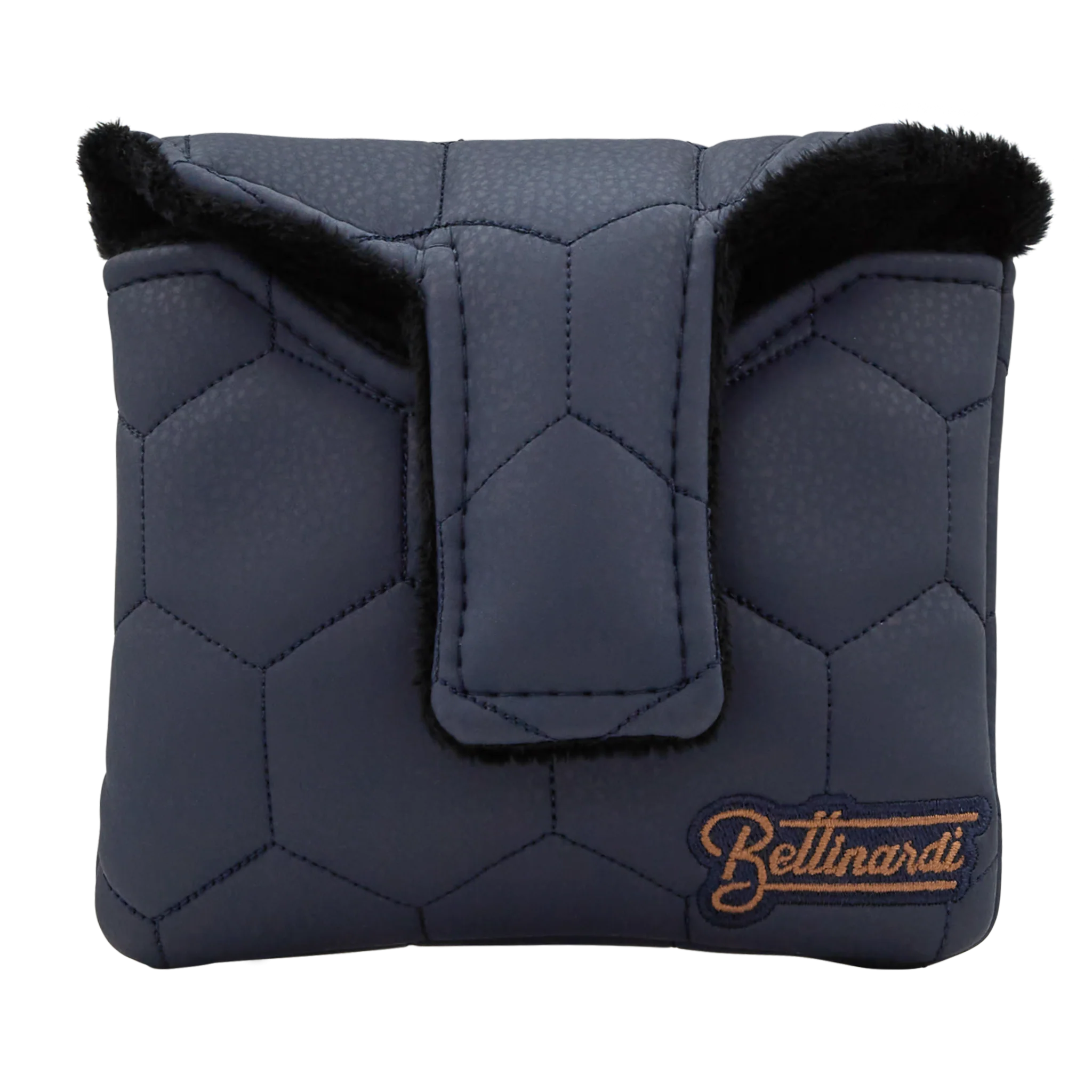 Bettinardi Script Quilted Hex Mallet Headcover (Navy/Tan) - Image 2