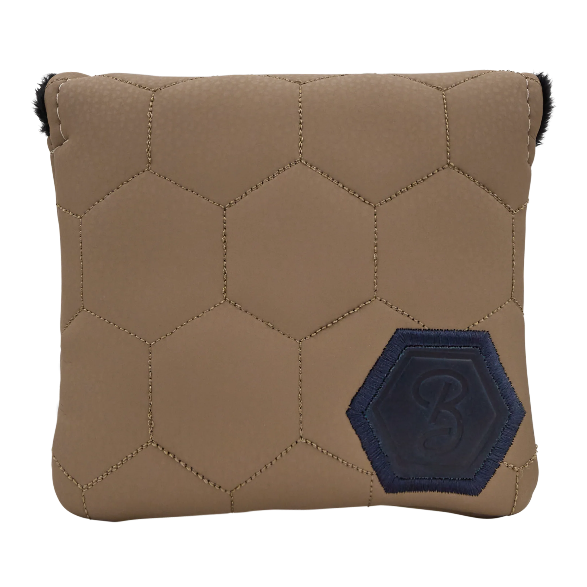 Bettinardi Script Quilted Hex Mallet Headcover (Tan/Navy)