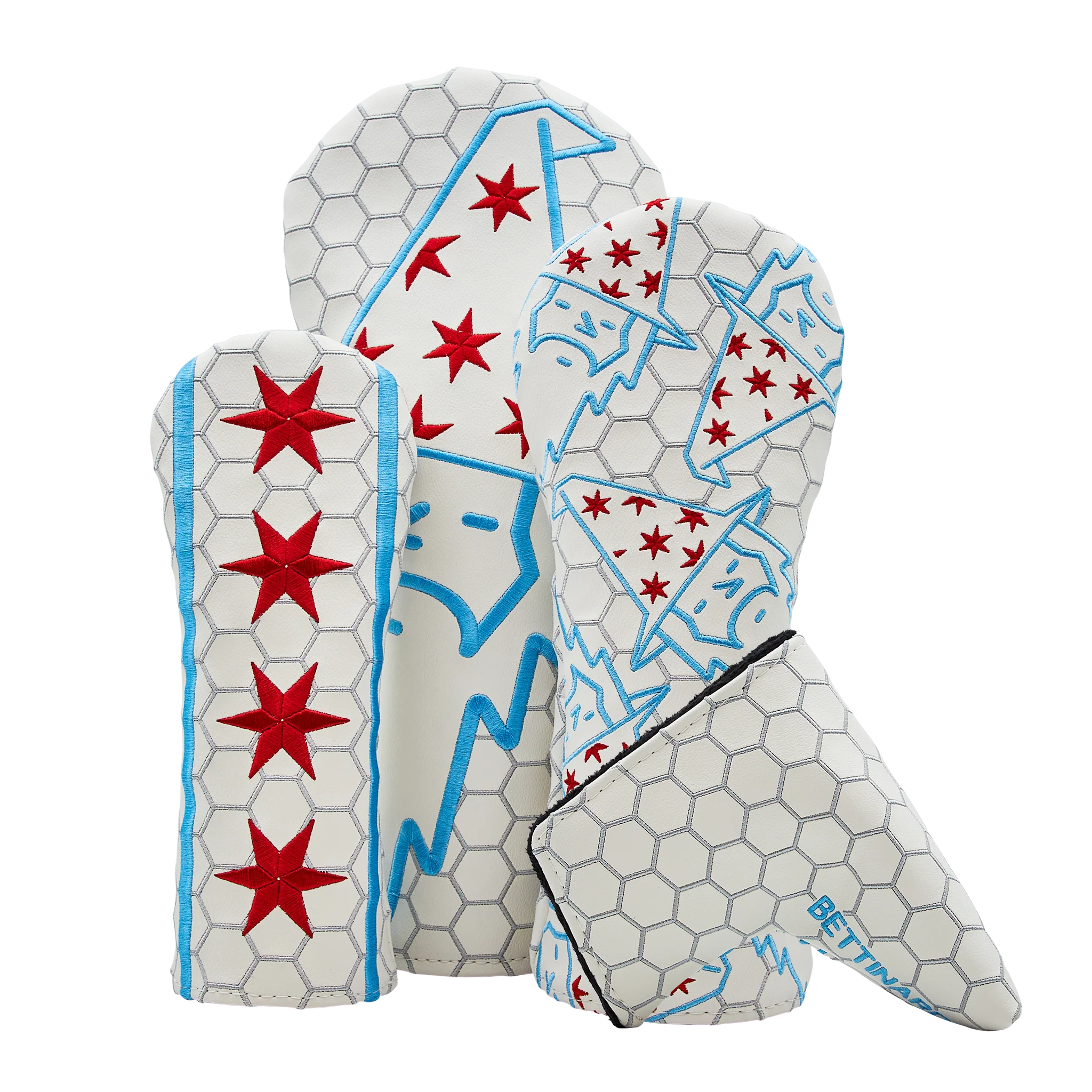 Bettinardi White Wizard Headcover Set