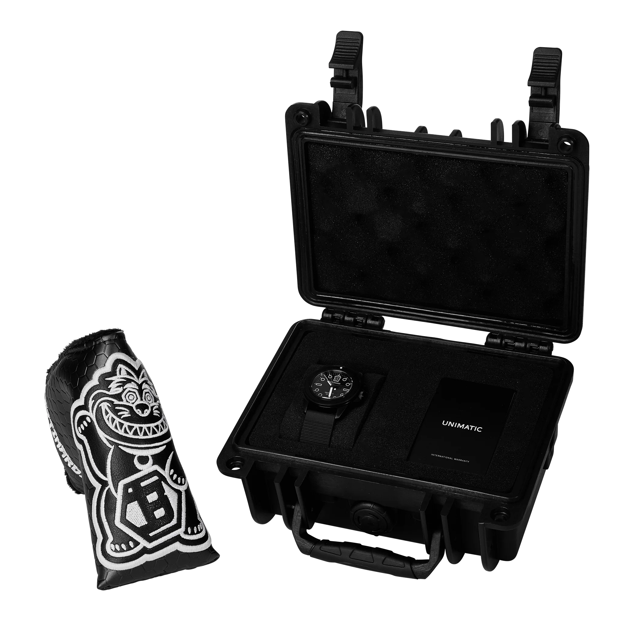 Bettinardi x Unimatic Black Lucky Cat U1 Classic Watch