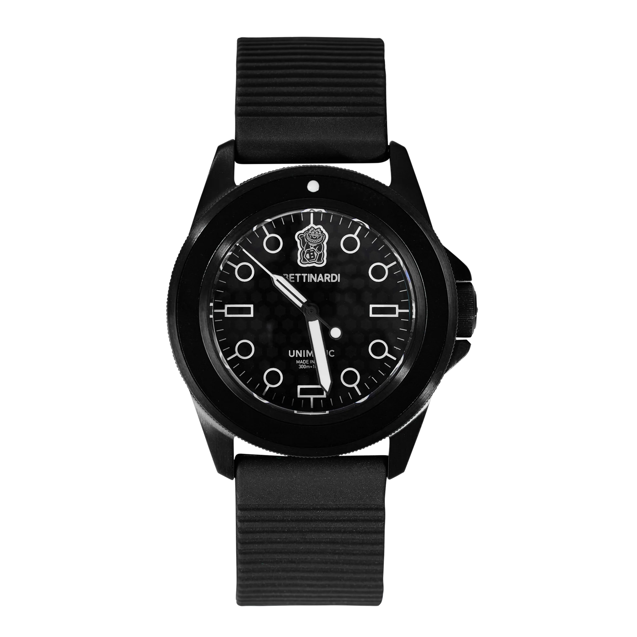 Bettinardi x Unimatic Black Lucky Cat U1 Classic Watch - Image 2