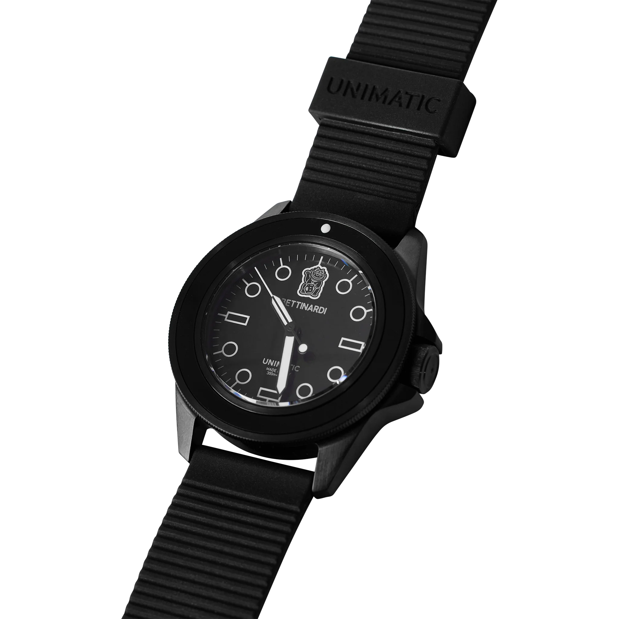 Bettinardi x Unimatic Black Lucky Cat U1 Classic Watch - Image 3