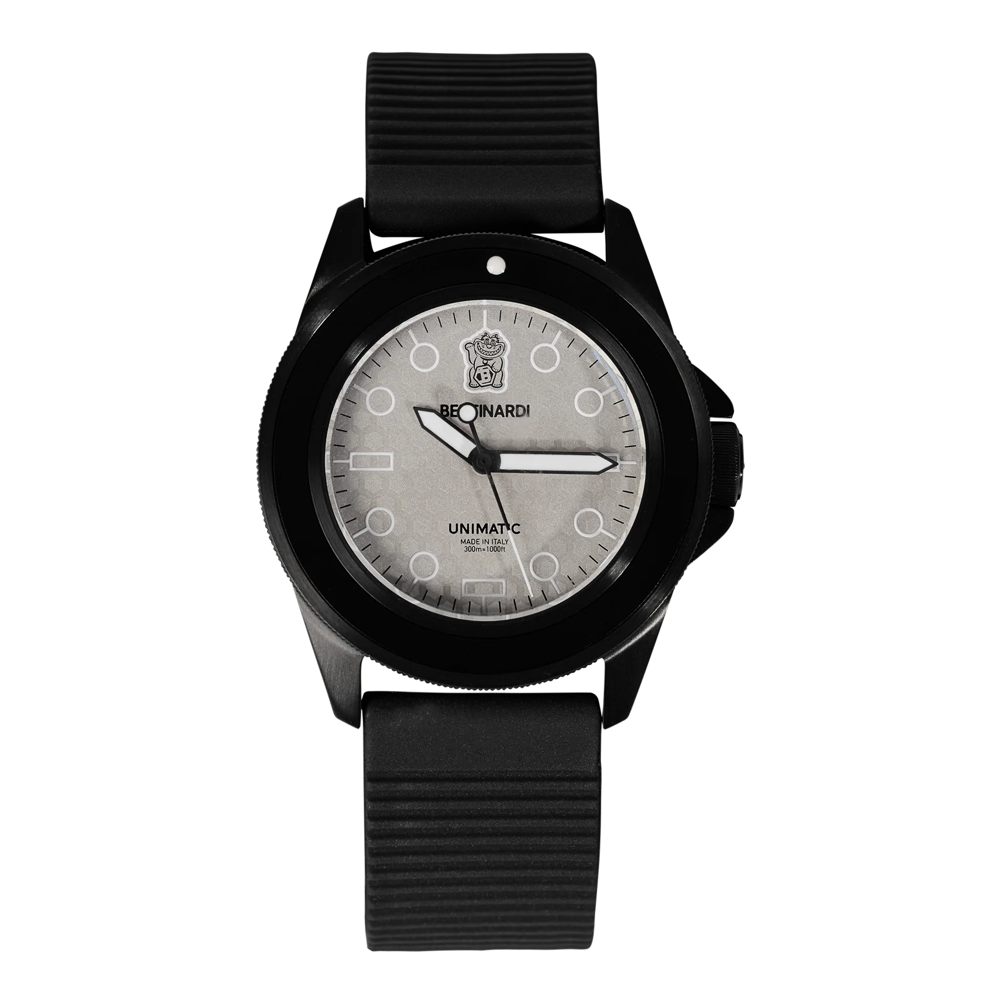 Bettinardi x Unimatic Silver Lucky Cat U1 Classic Watch - Image 2