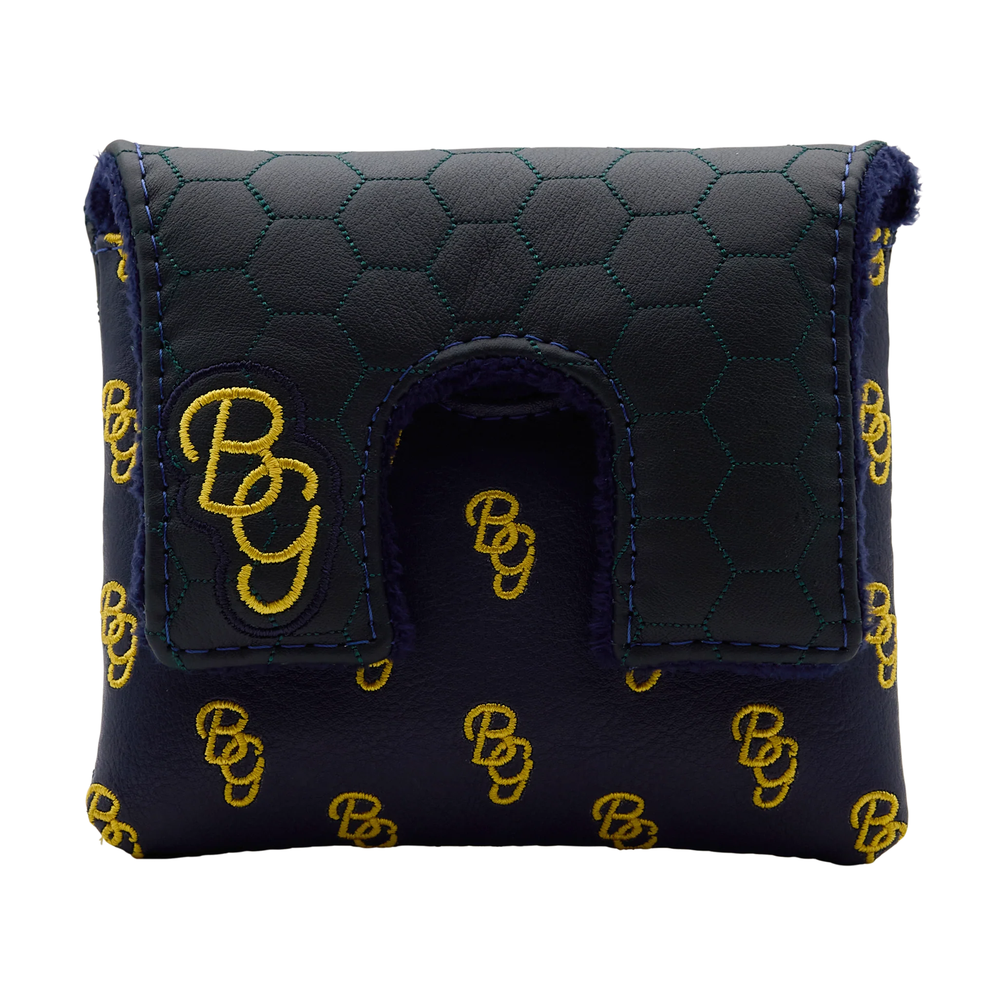 BG Script Center Shaft Mallet Putter Headcover (Green/Navy) - Image 2