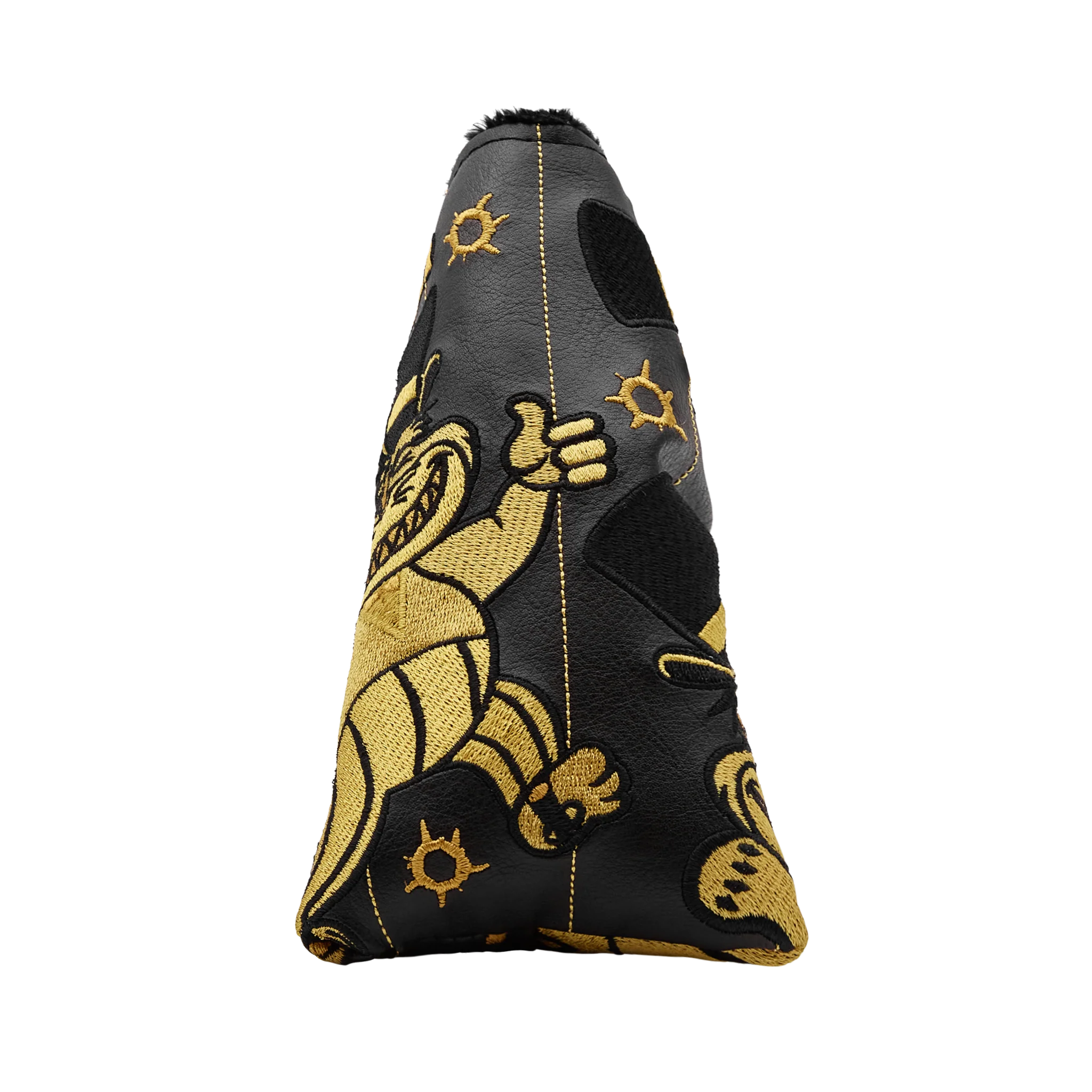 Black and Gold Multi Gangster Cat Blade Putter Headcover - Image 3