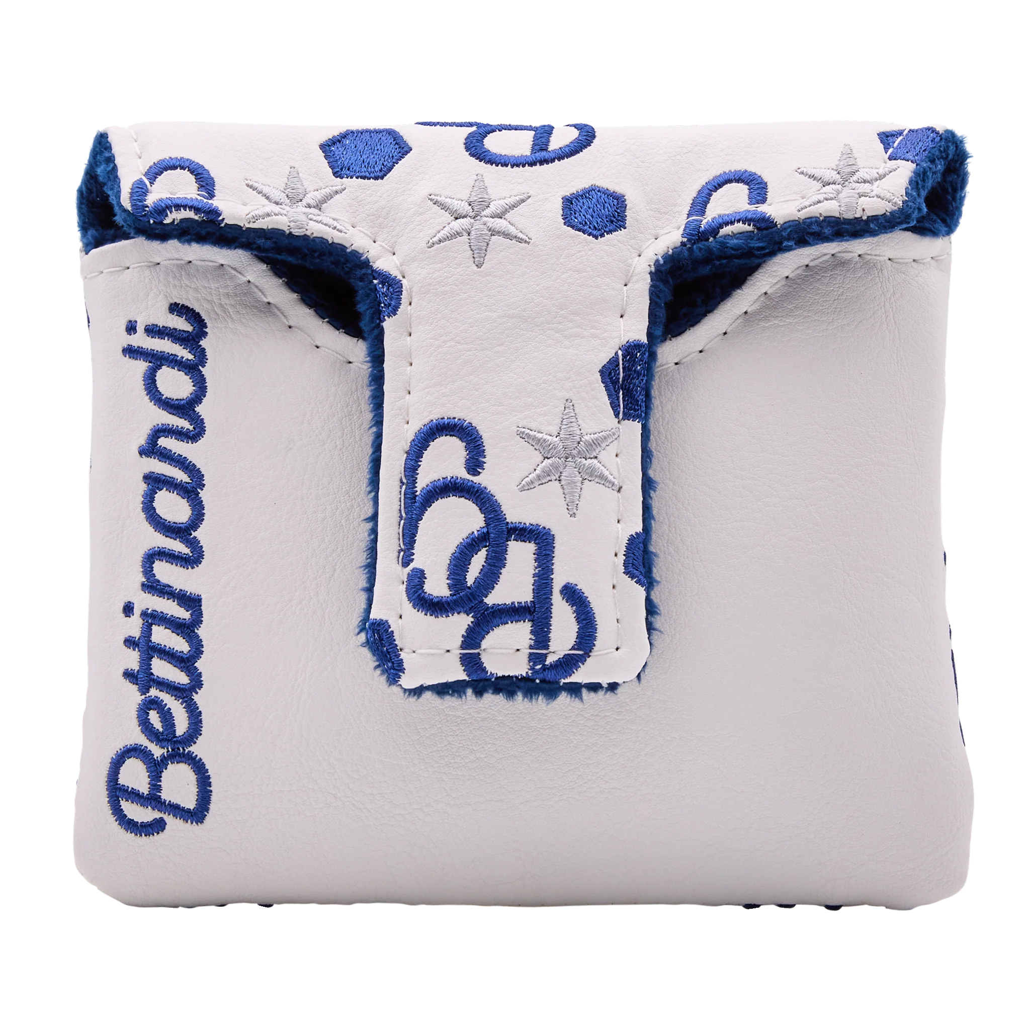 Bright White BG Script Mallet Putter Headcover - Image 2