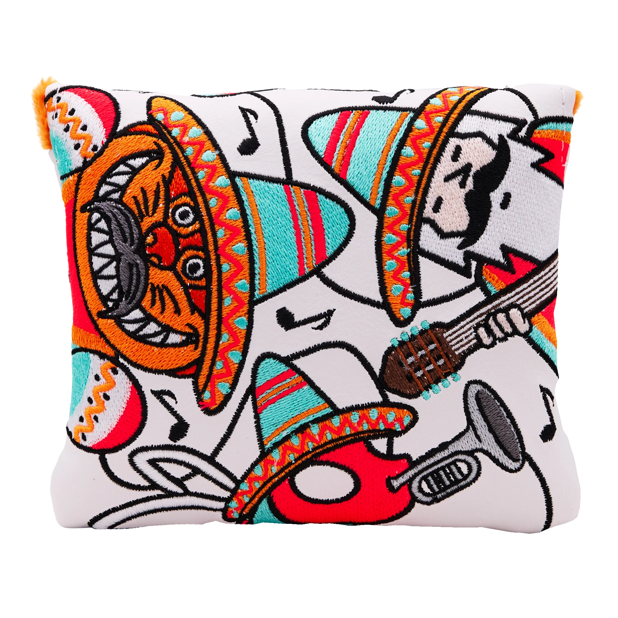 Cinco de Mayo Mariachi Multi Icon Center-Shafted Mallet Putter Headcover