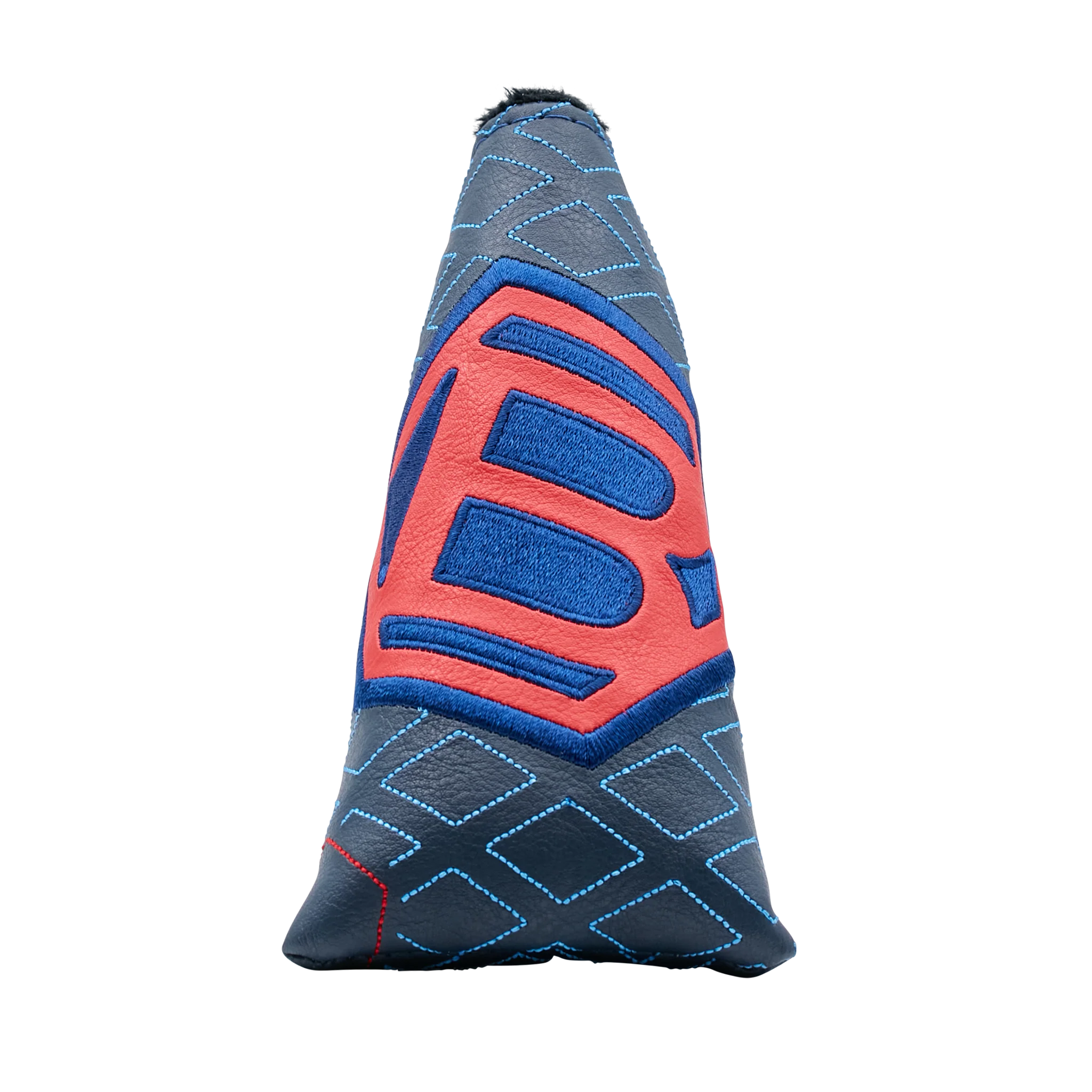 Crimson & Navy Blue Diamond Face Hex B Blade Putter Headcover - Image 3