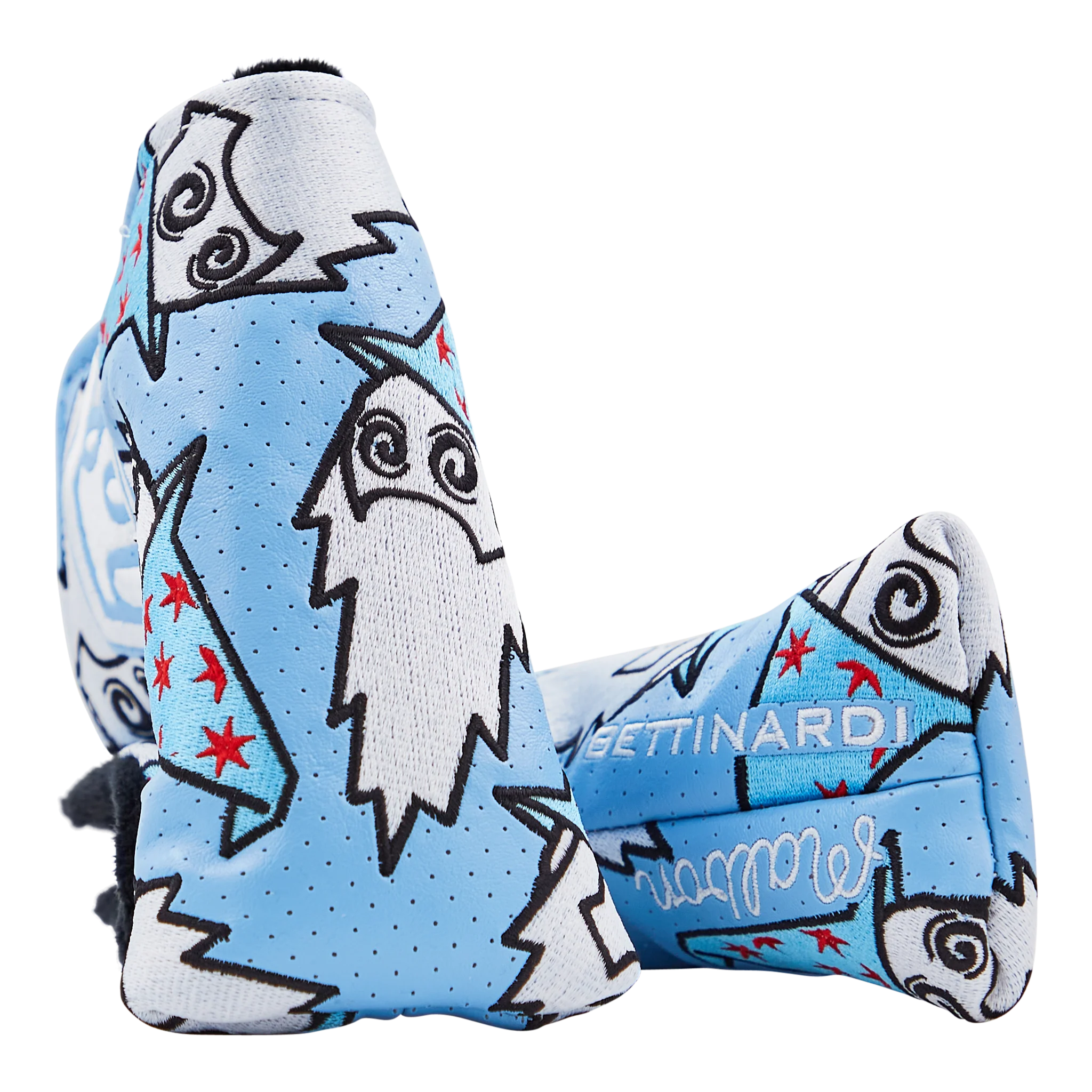 Dancing Buckets Malbon Wizard Putter Headcover (Blue)