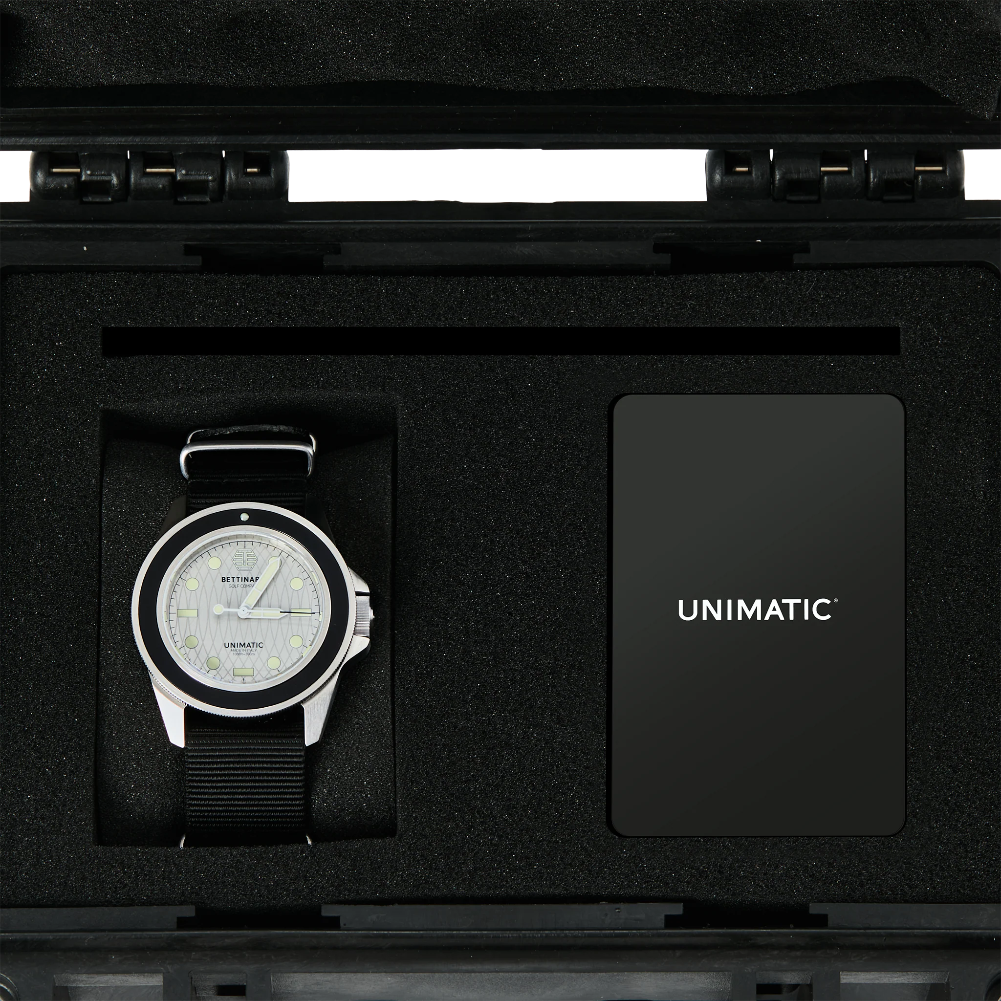 Exclusive Bettinardi x Unimatic Silver Flymill U1 Classic Watch - Image 2