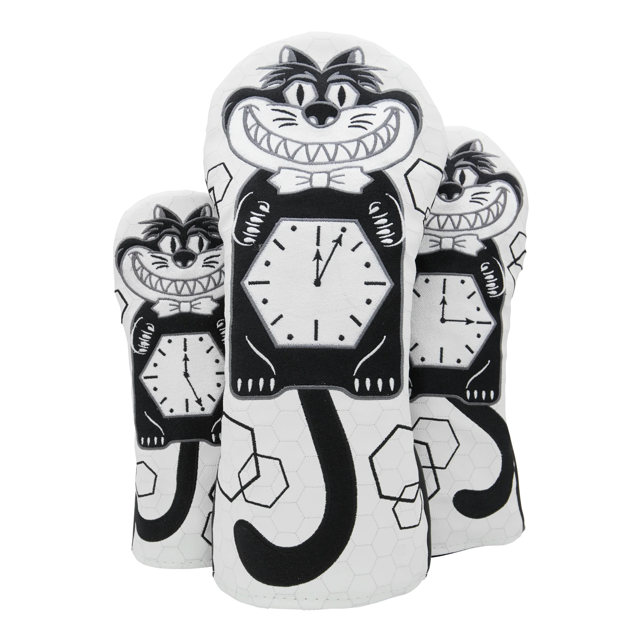 Fat Cat Wall Clock Wood Set