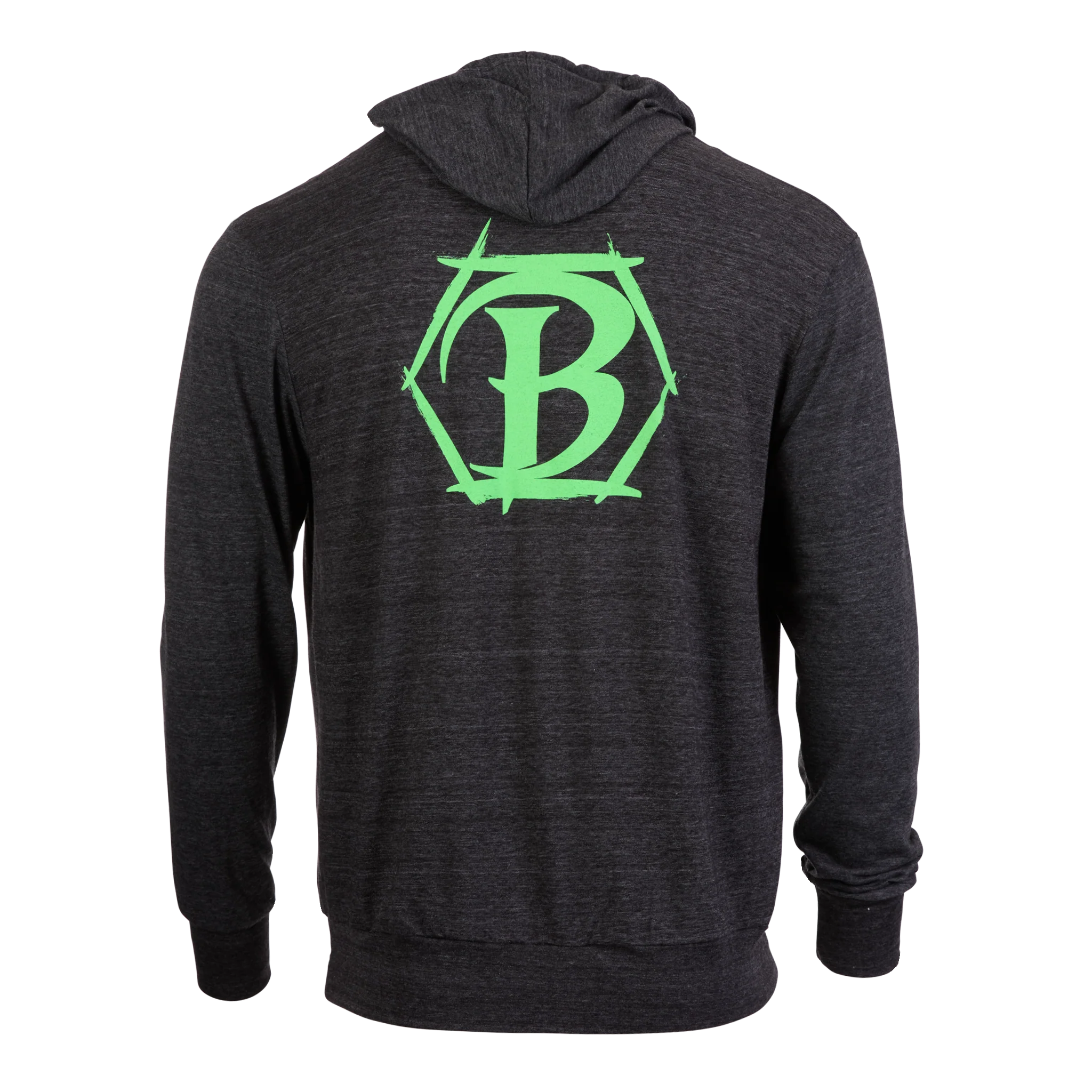 Halloween Heathered Black Hex B Hoodie - Image 2