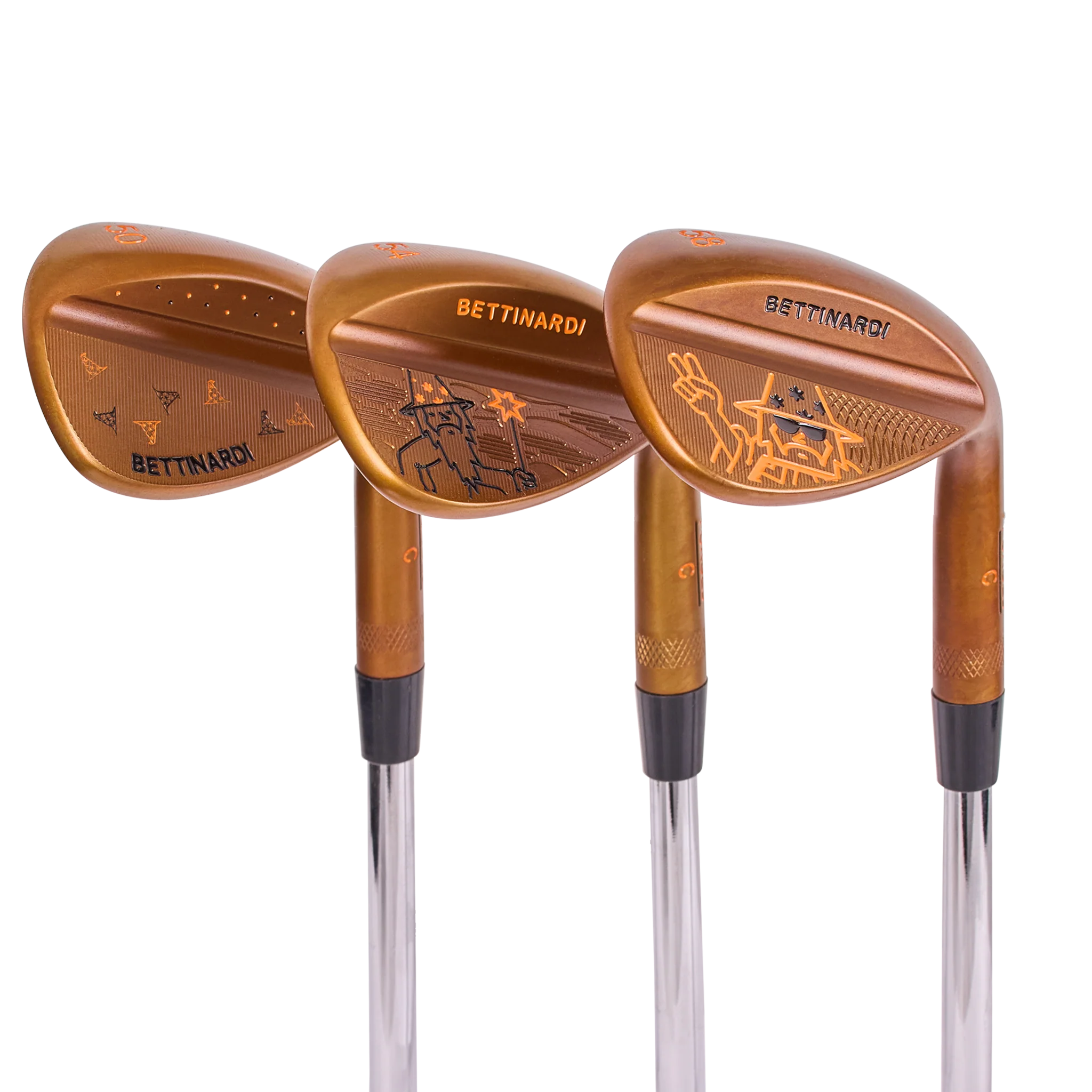 Hat Trick Wizard Gold Bead Japanese Bronze HLX 5.0 Wedge Set (50°, 54°, 58°)