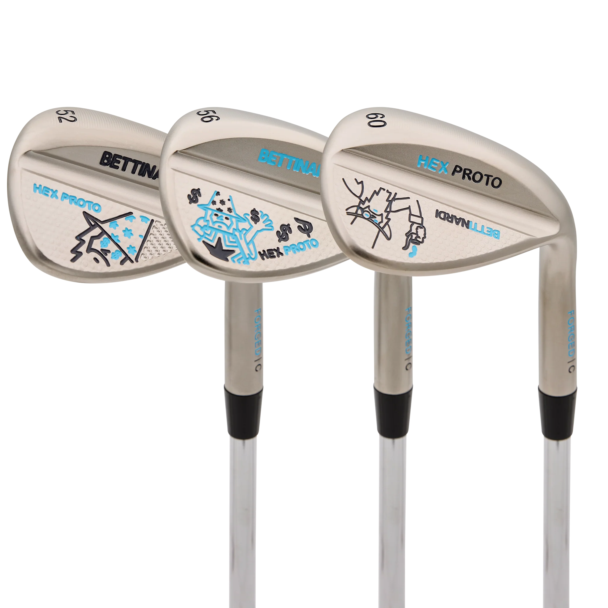 Hexperimental Proto Multi Wizard Satin Nickel PVD HLX 6.0 Wedge Set (52°, 56°, 60°)