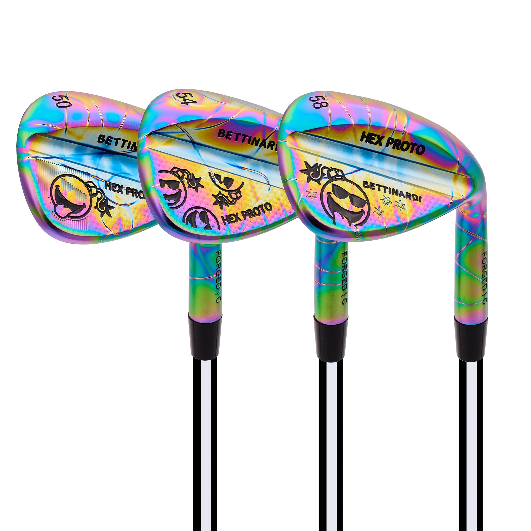 Hexperimental Proto Sunglasses Bomb Tie-Dye PVD HLX 6.0 Wedge Set (50°,  54°, 58°)