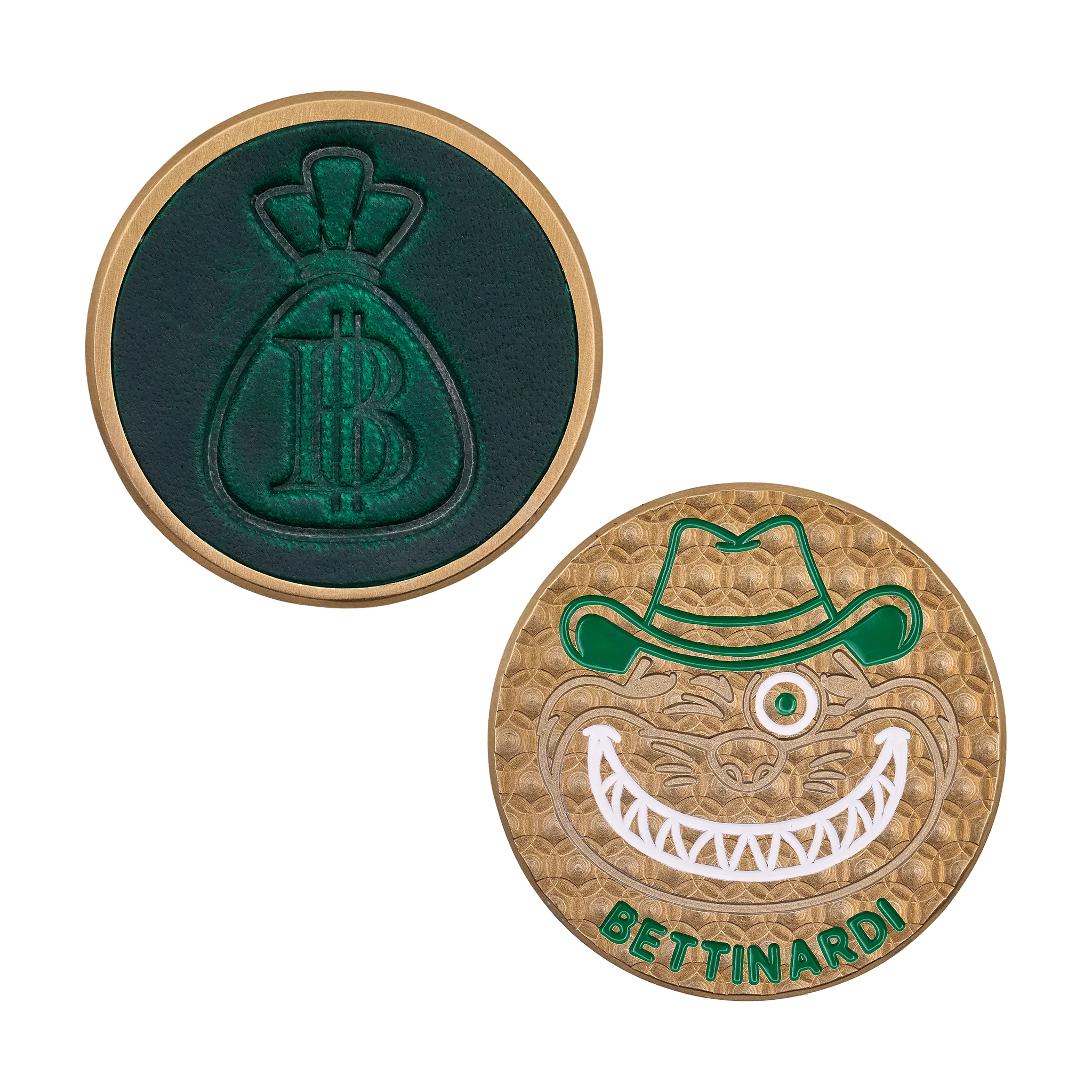 Leather Inlay Gangster Cat Ball Marker