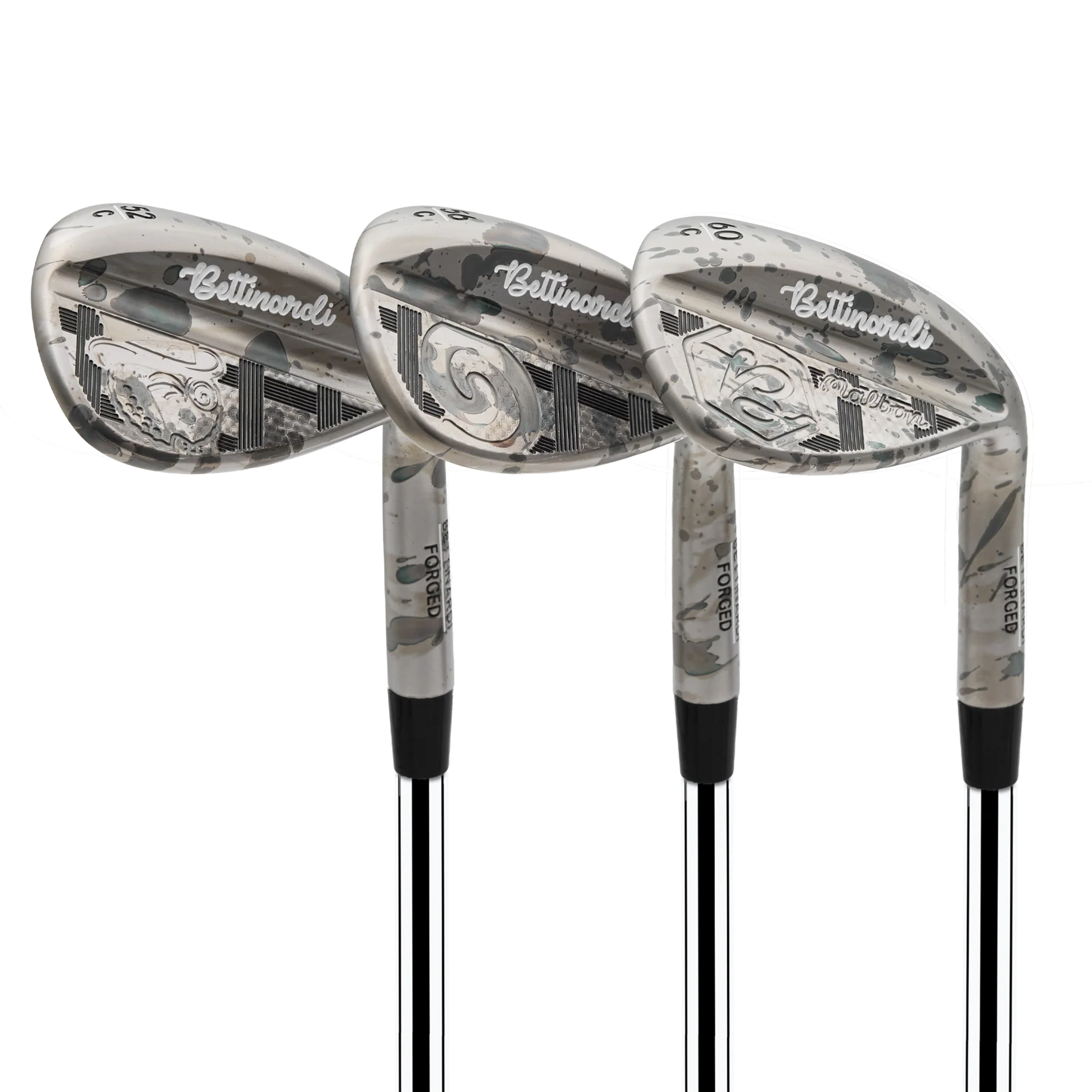 Malbon x Bettinardi Gangster Buckets Black Acid HLX 6.0 Wedge Set (52°, 56°, 60°)