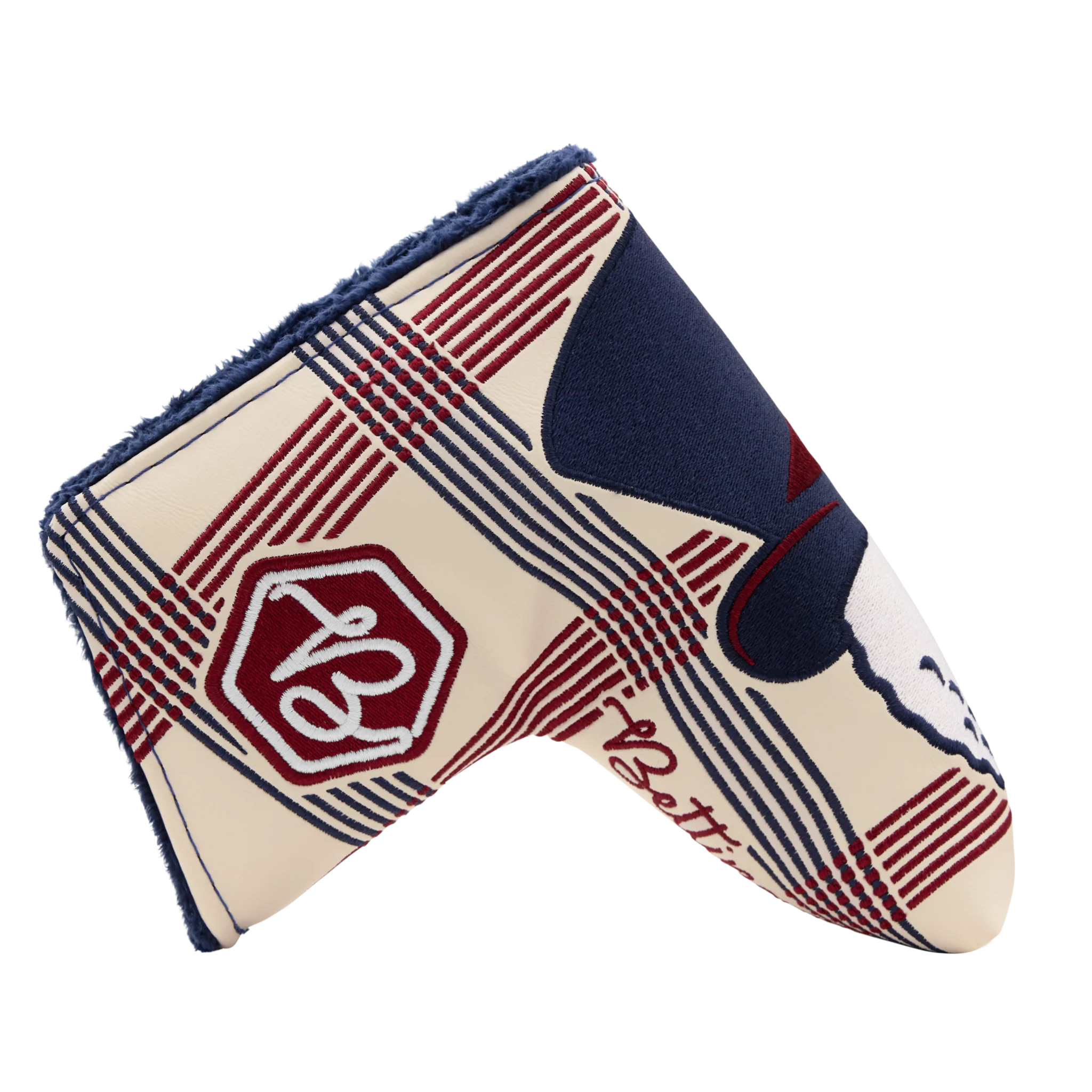 Malbon x Bettinardi Gangster Buckets Crème Plaid Blade Putter Headcover - Image 4
