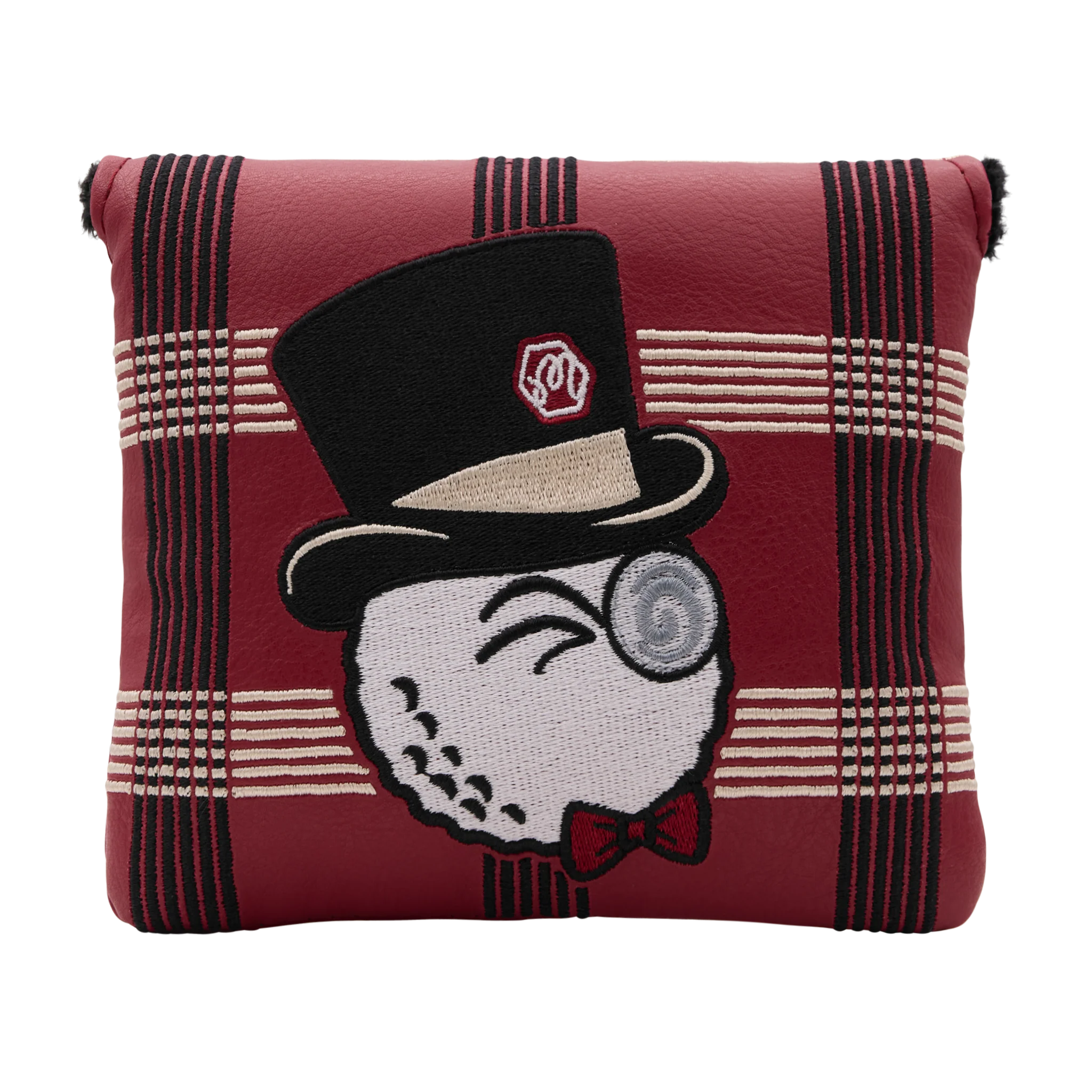 Malbon x Bettinardi Gangster Buckets Maroon Plaid Center Shafted Mallet Putter Headcover