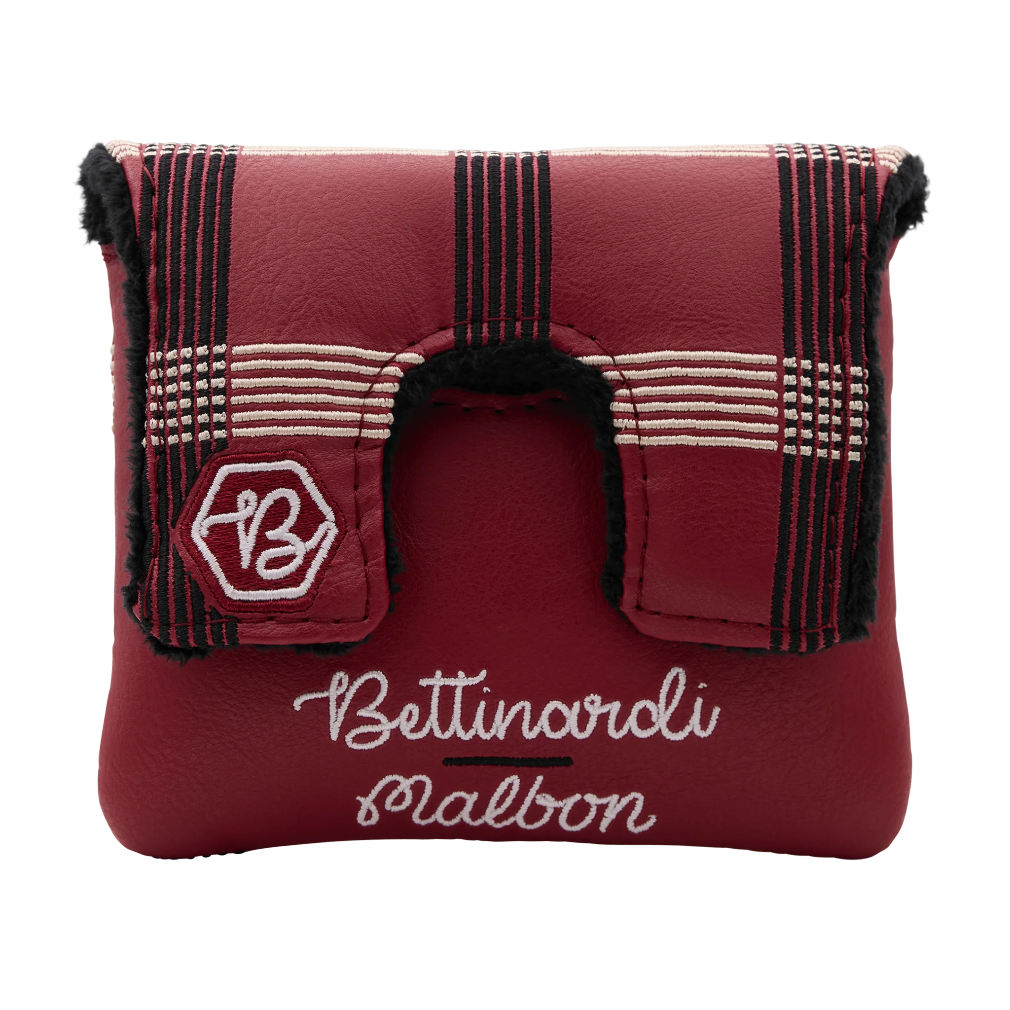 Malbon x Bettinardi Gangster Buckets Maroon Plaid Center Shafted Mallet Putter Headcover - Image 2