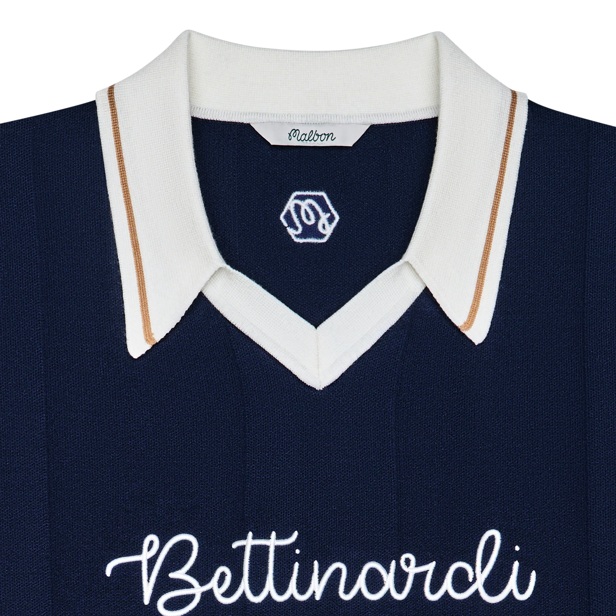 Malbon x Bettinardi Knit Polo (Maritime Blue) - Image 3