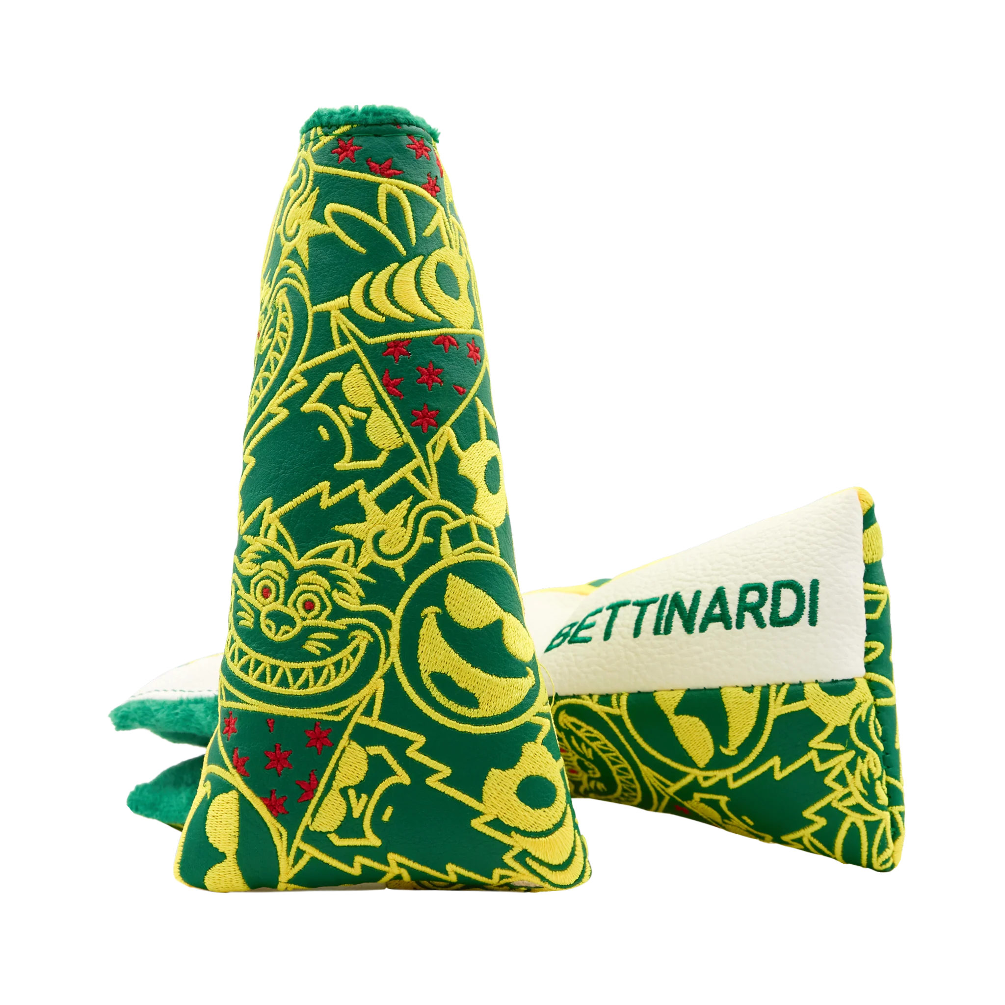 Multi Icon Green and Yellow Blade Putter Headcover