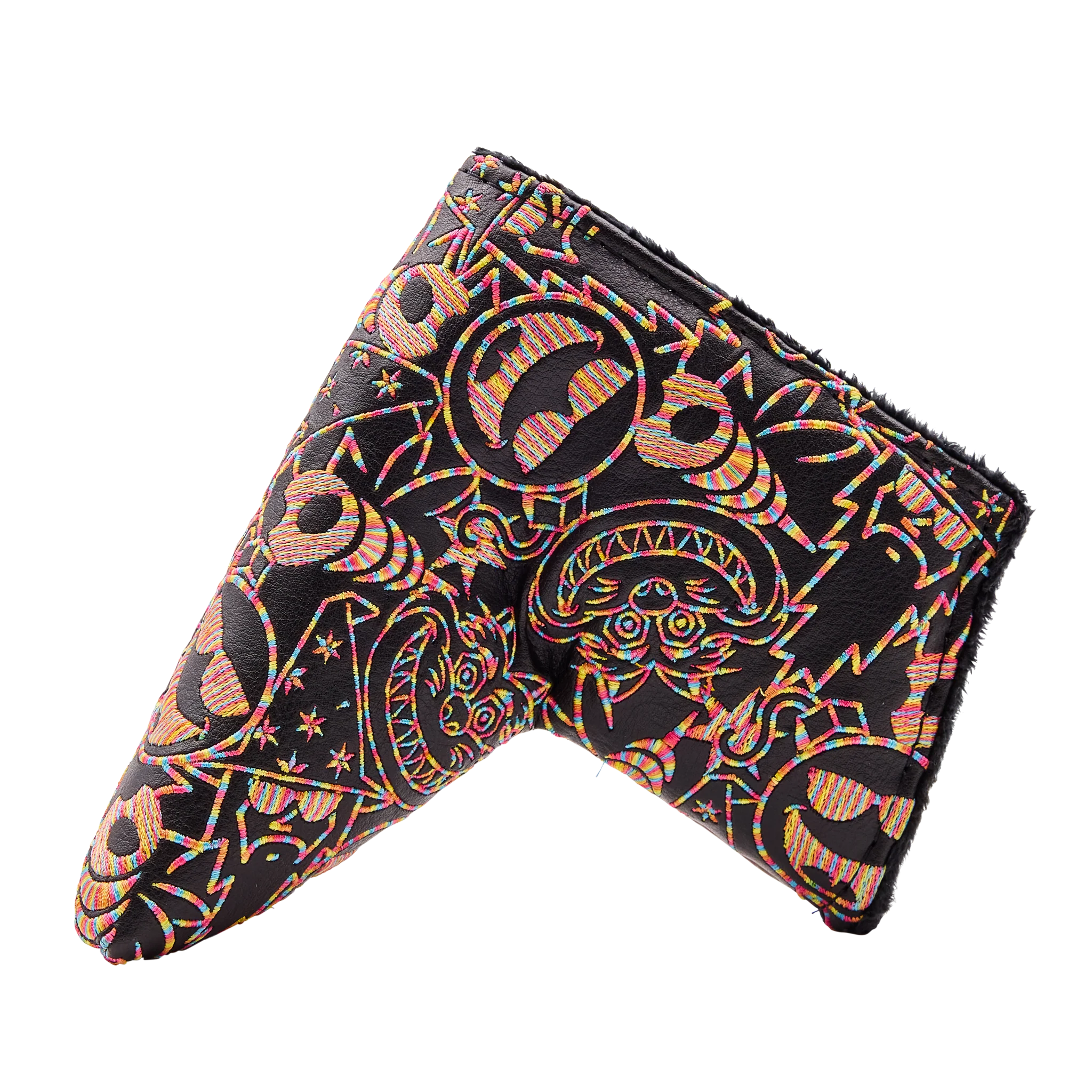 Multi Icon Rainbow Holographic Blade Putter Headcover - Image 2
