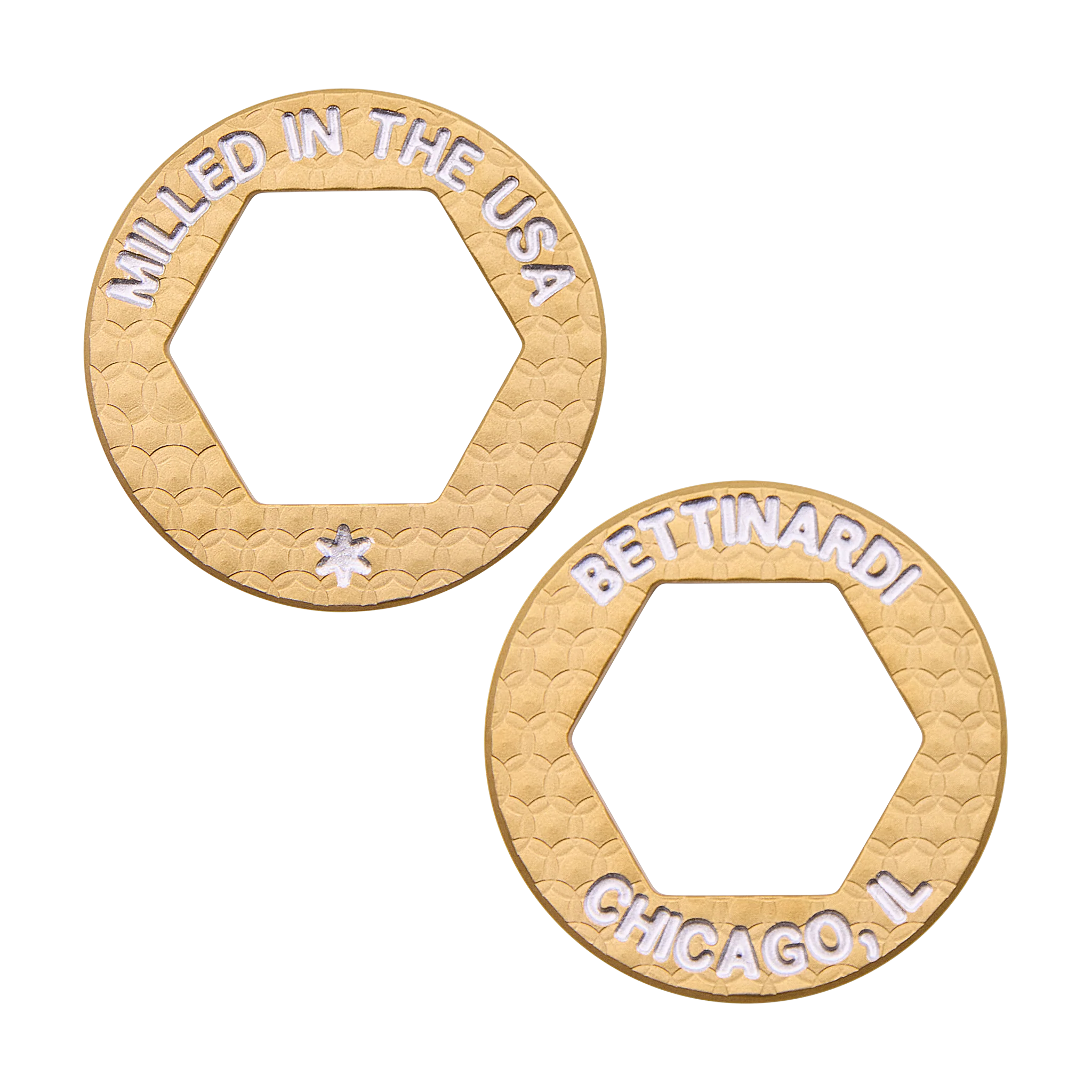 Open Hex Brass Cutout Ball Marker