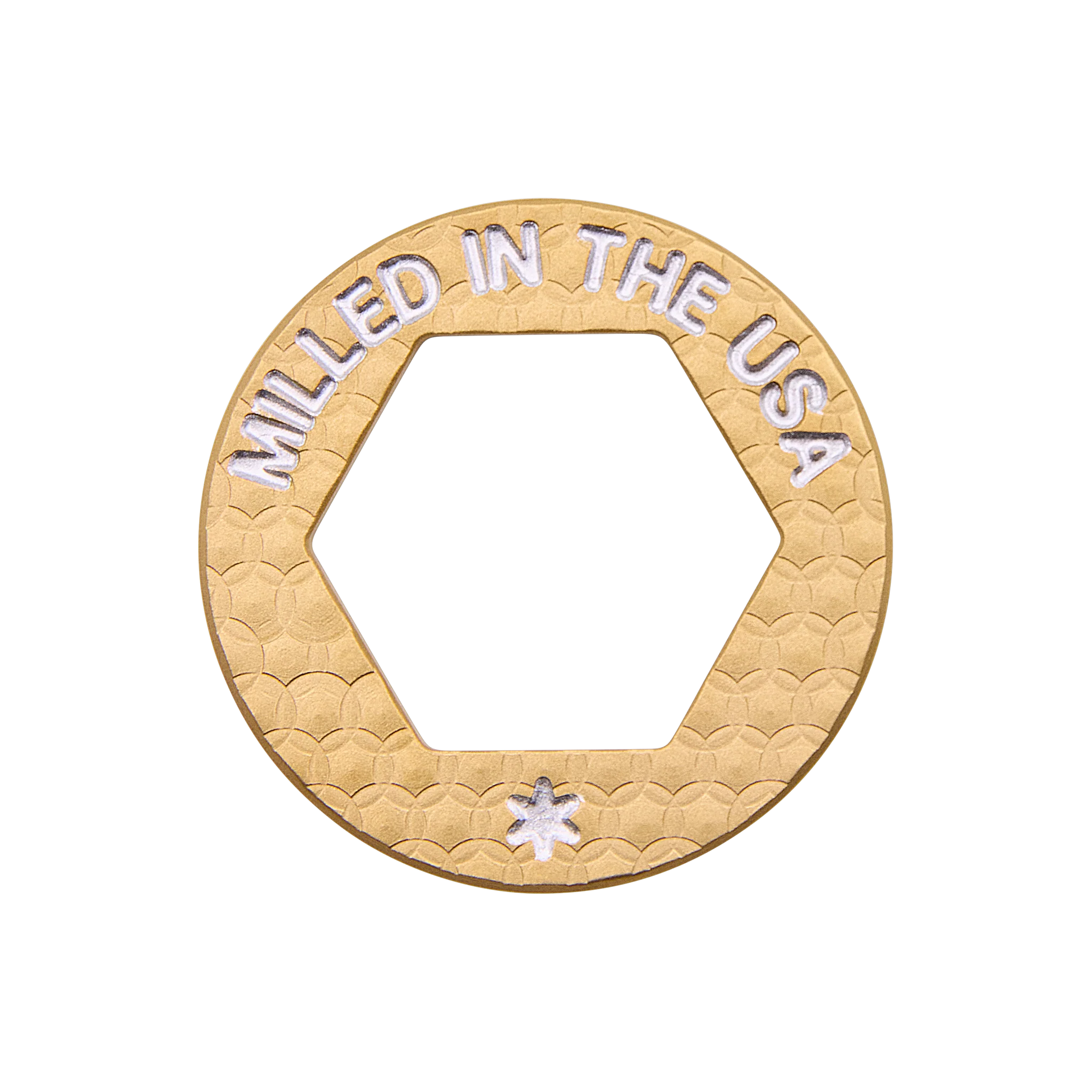 Open Hex Brass Cutout Ball Marker - Image 2