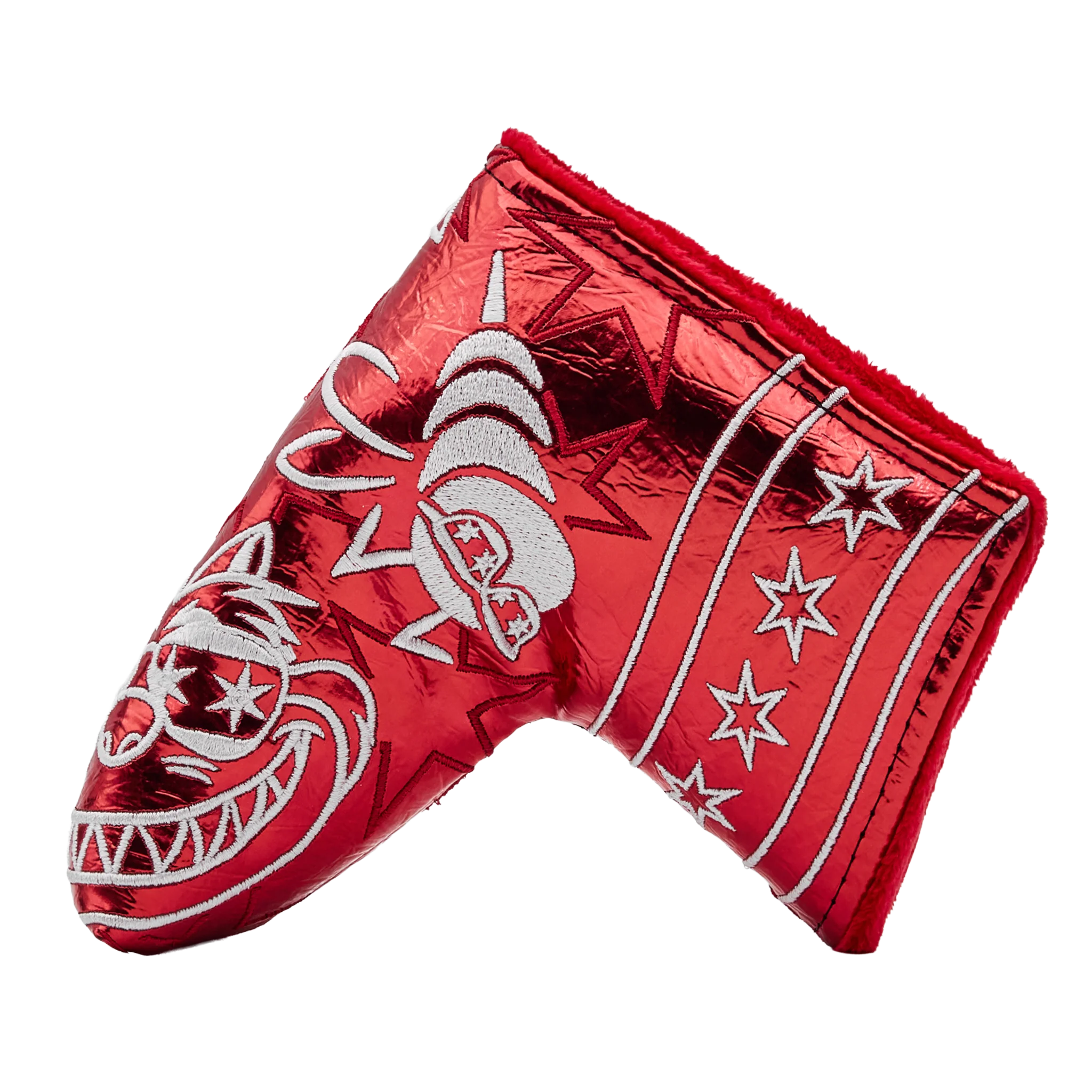 Red Metallic Chicago Stars Multi Icon FAI Blade Putter Headcover - Image 2