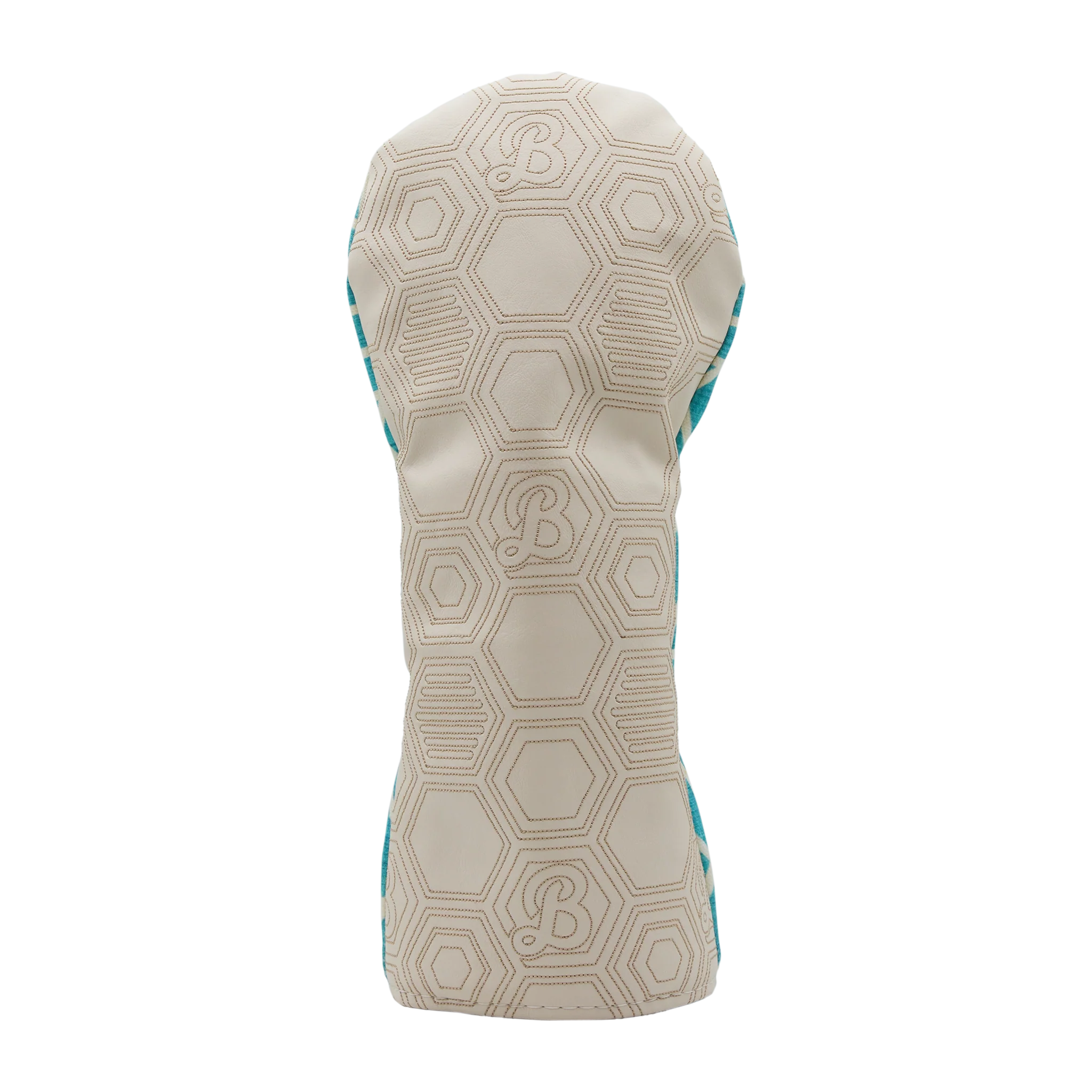 Script Hex B Geometric Honeycomb Driver Cover (Teal/Cream)